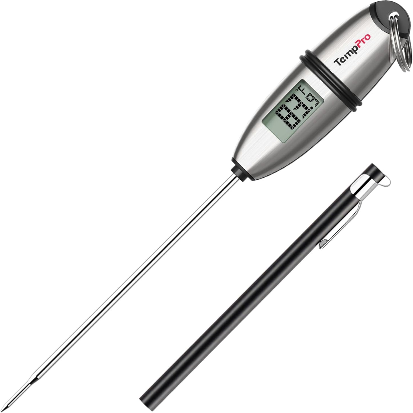 TempPro Digital Food Thermometer - Super Long Probe for Cooking, Baking, and BBQ | Ideal for Meat, Bread, and Candy