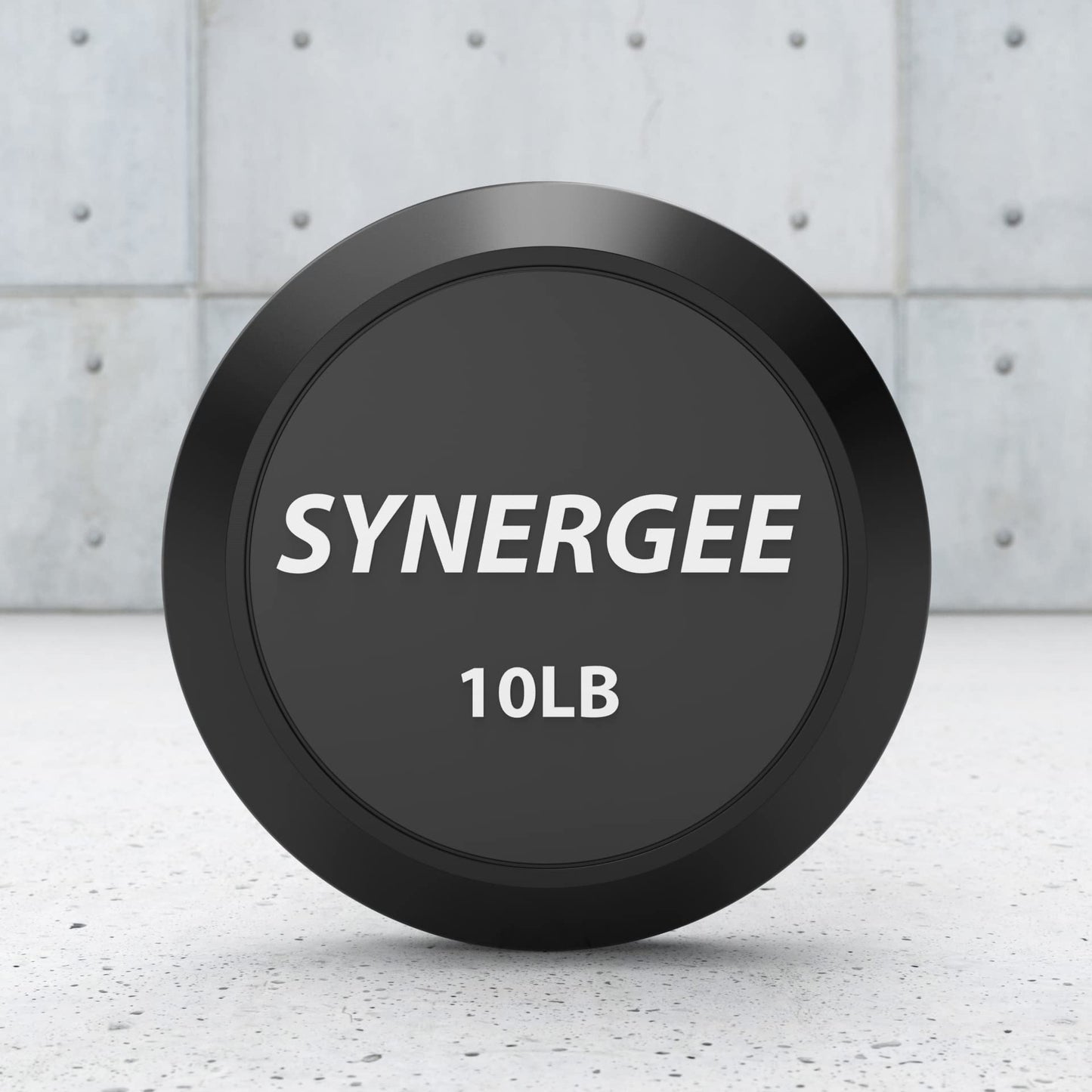 Synergee Fixed 10LB Easy Curl Bar - Pre Weighted Curved Steel Bar with Rubber Weights