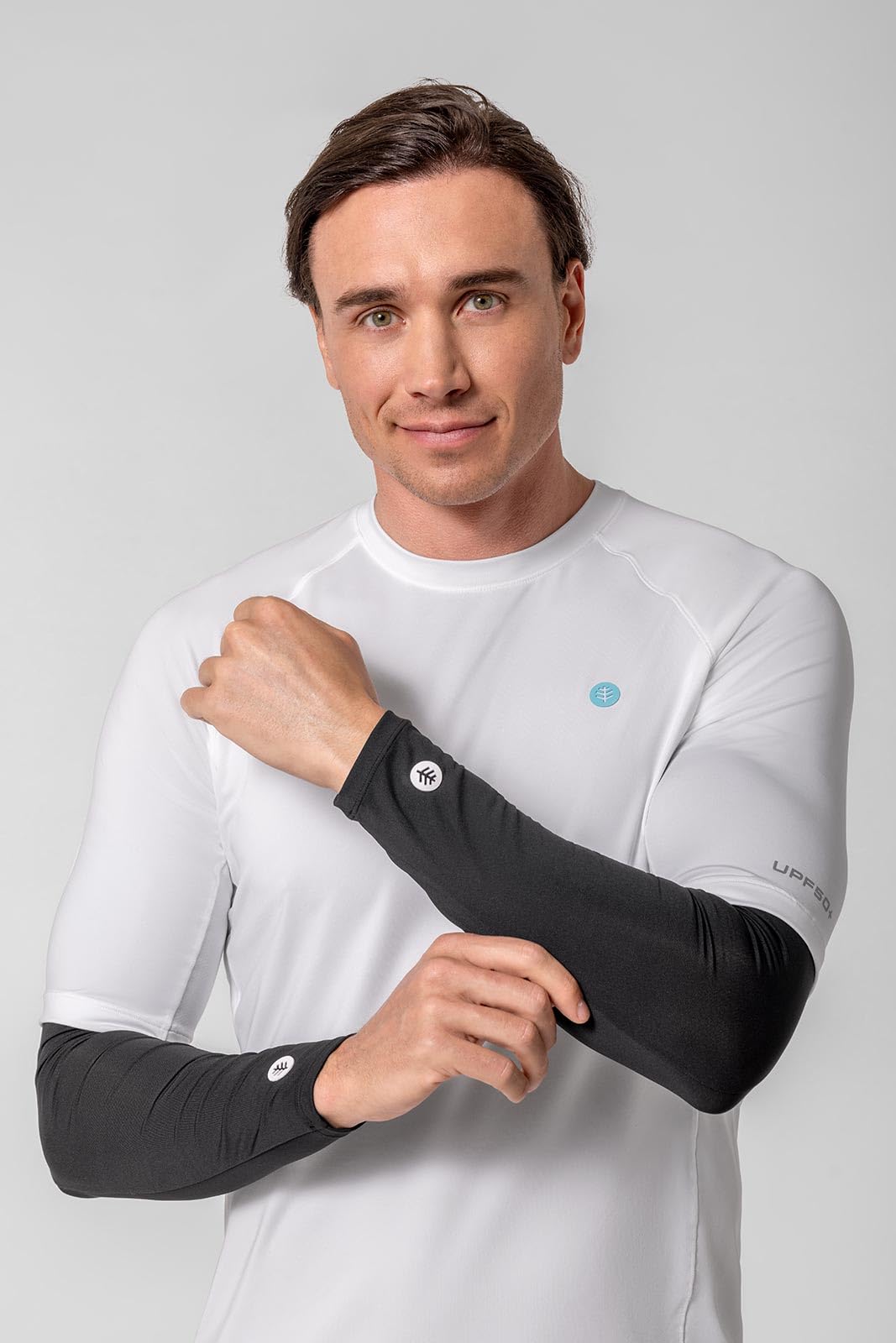 Coolibar Men's Performance Arm Sleeves - UPF 50+ Sun Protection - MaxShield in Black