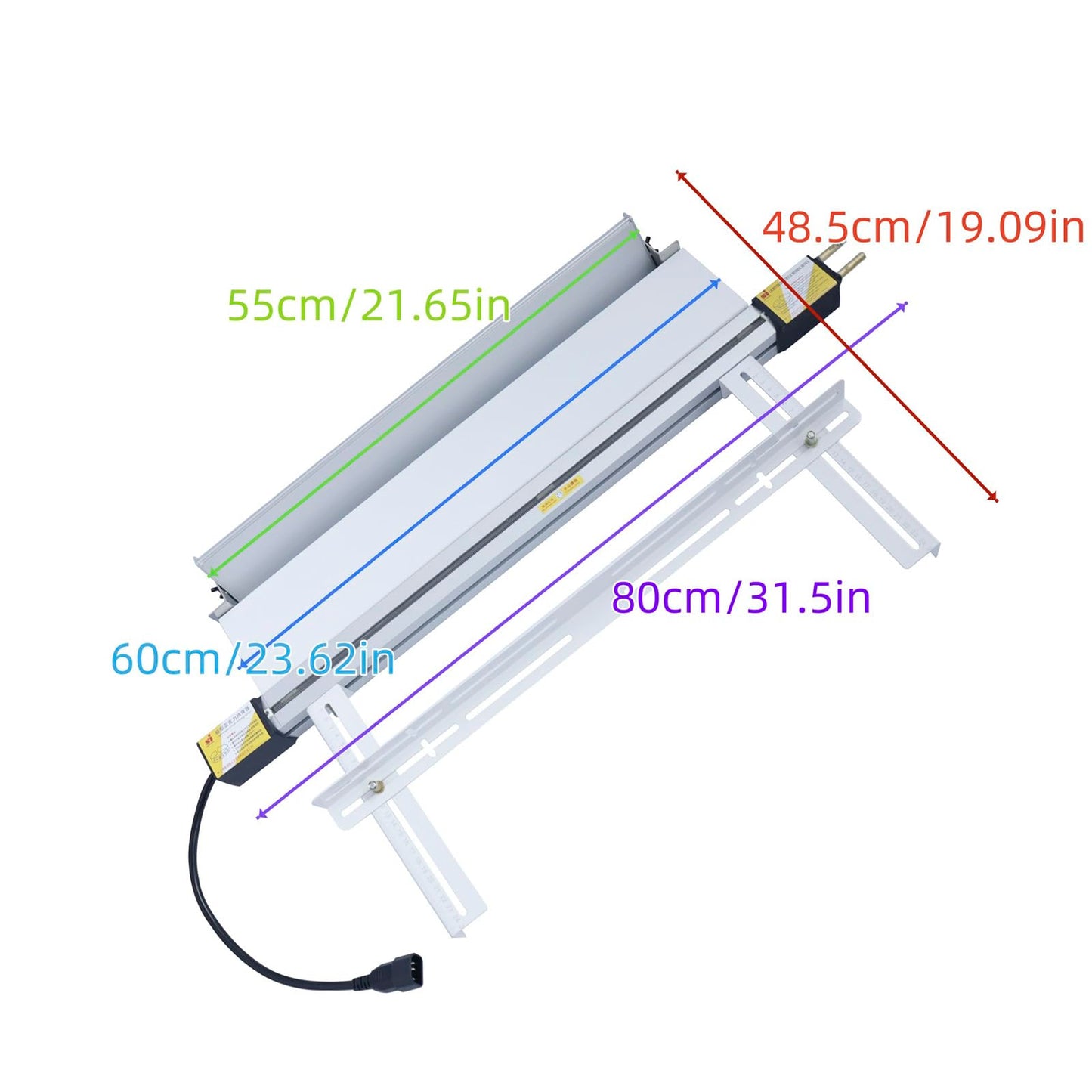 BOZHENYULEI 24"(600mm) Plastic Acrylic Bending Machine, 110v Acrylic Heat Bending Machine with Bracket Angle Adjustment PVC Bender, Acrylic Pvc Bending Machine Glassiness Bender 1mm-6mm Thickness