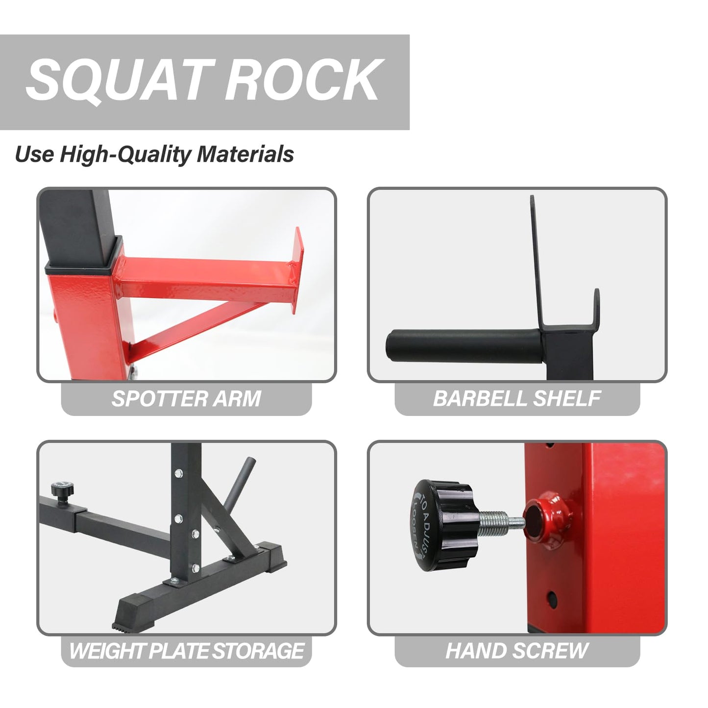 PLKO Multi-Function Squat Press Barbell Rack Stand, Height Adjustable Barbell，Max Load 550lbs,Fitness Exercise Equipment Home Gym
