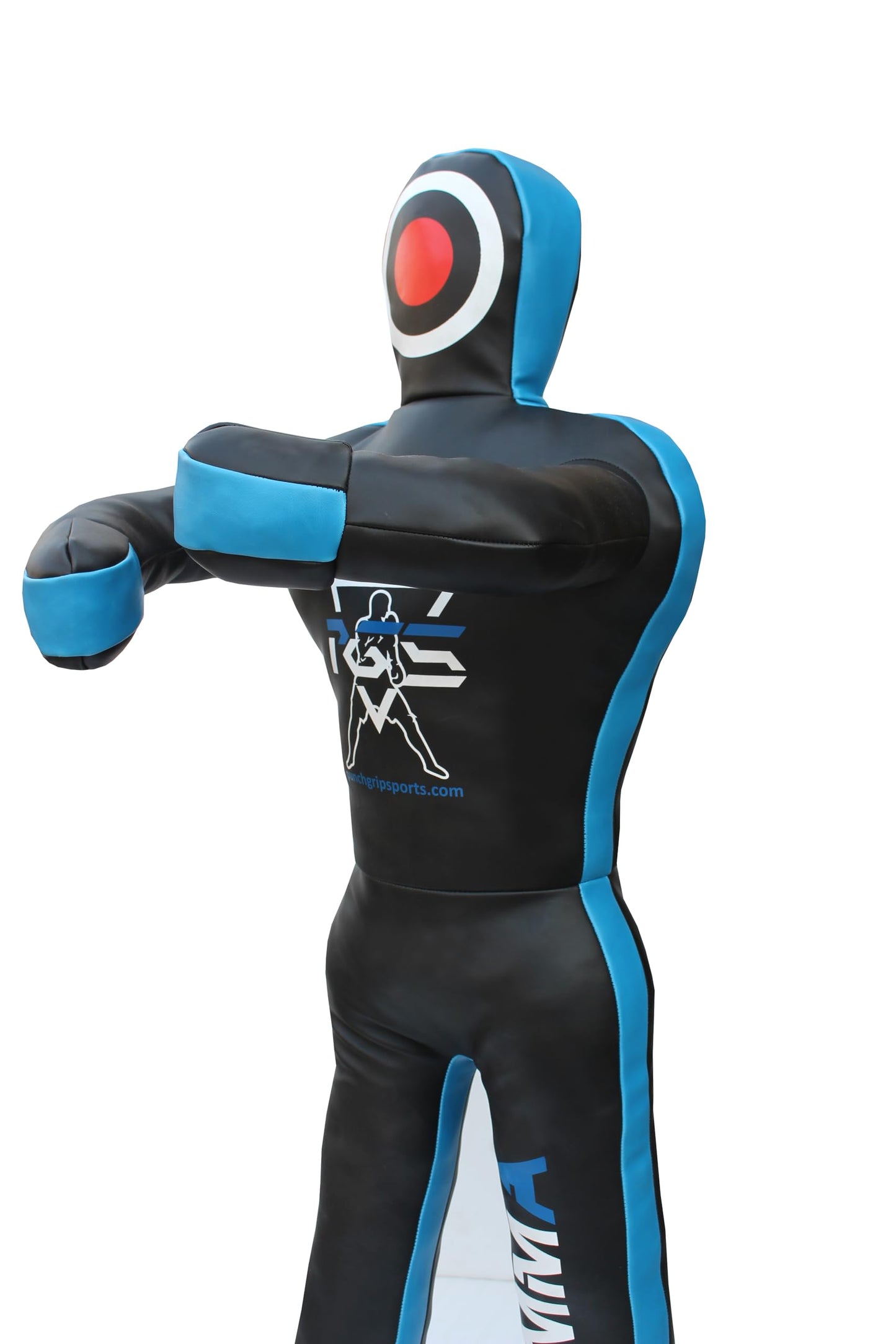PGS MMA Grappling Dummy Judo Karate Punching Bag BJJ Wrestling Dummy Practice Martial Arts Boxing Standing Position Brazilian JIU Jitsu Submission Training - UNFILLED (Black Blue, 6FT - (70 Inches))