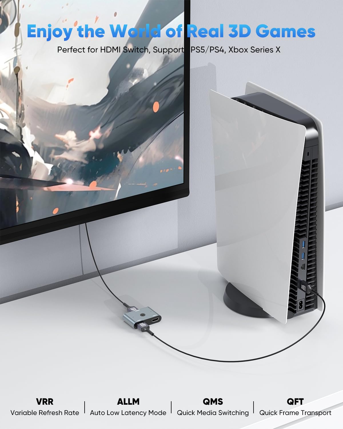 2FT 8K, 2.1 2 48Gbps 8K@60Hz, 4K@60Hz, 2K, 1080P, Ultra Thin HDMI Cable Short HDMI Cable Foot Flexible Slim HDMI Cord
