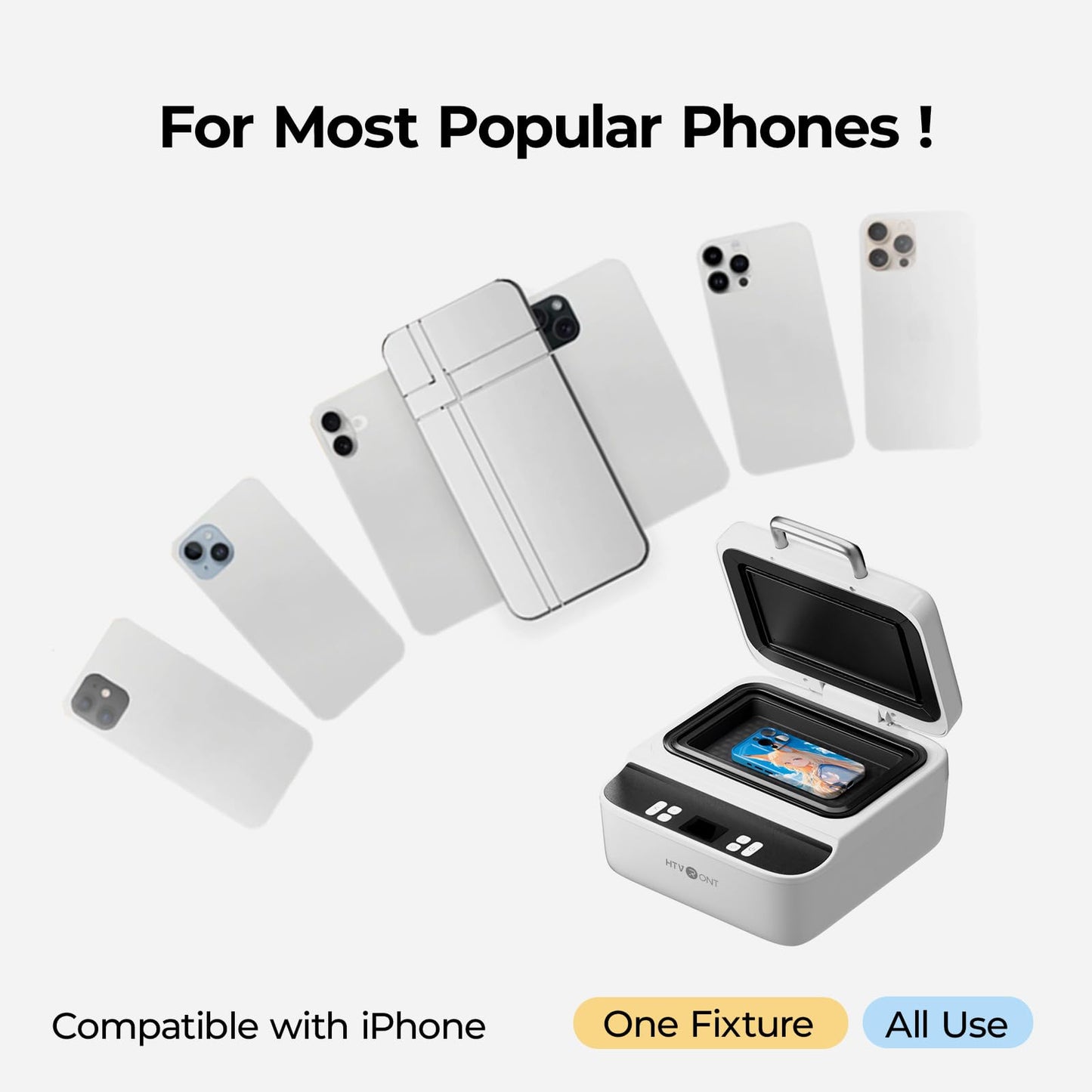 HTVRONT H17 Phone Cases Heat Press Automatic Vacuum Heat Press Machine for Phone Cases (Compatible with iPhone)+ Tumbler Heat Press Machine