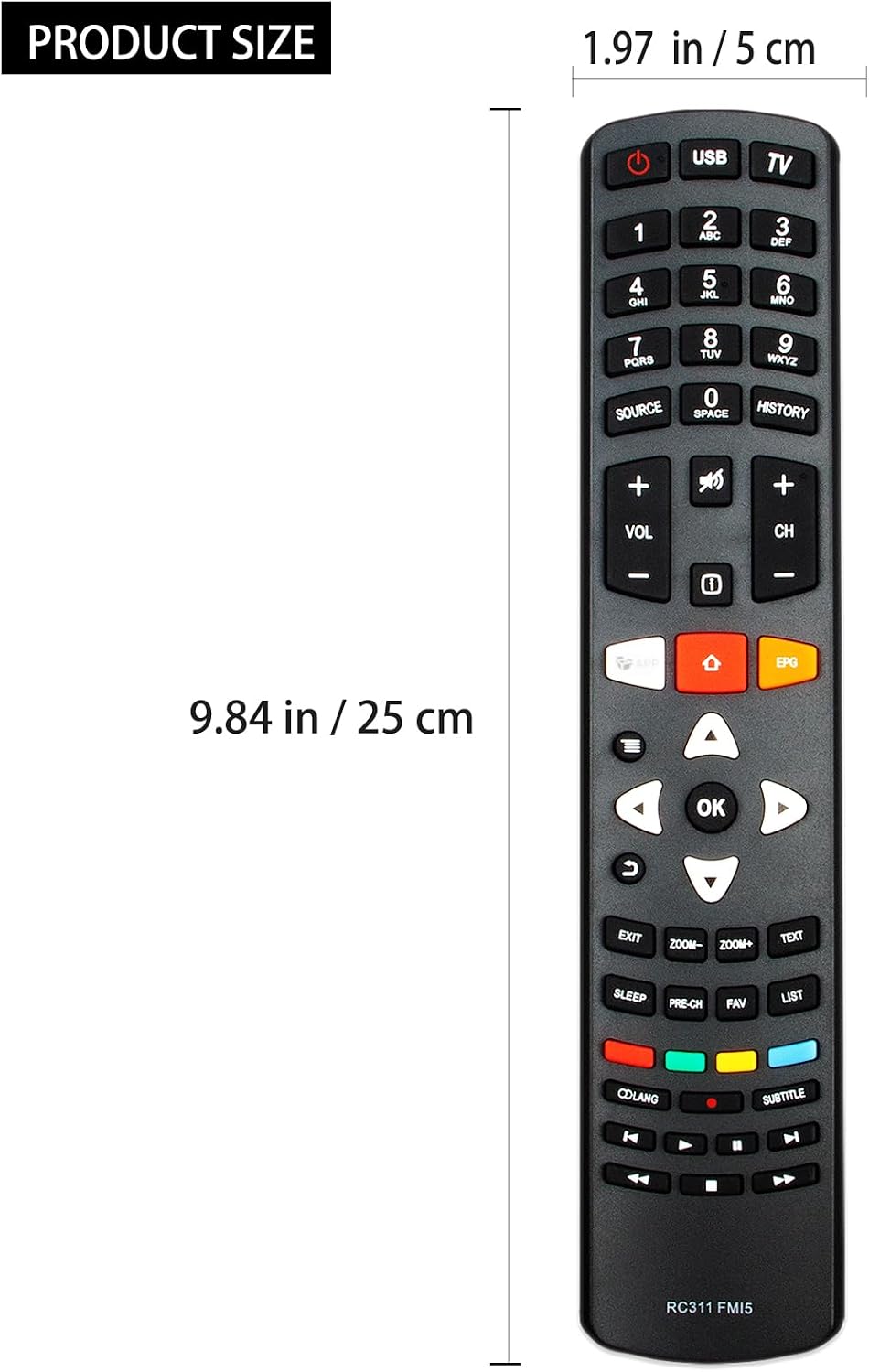 ALLIMITY RC311 FMI5 Replacement Remote Control for VU LCD LED Smart TVs - Model