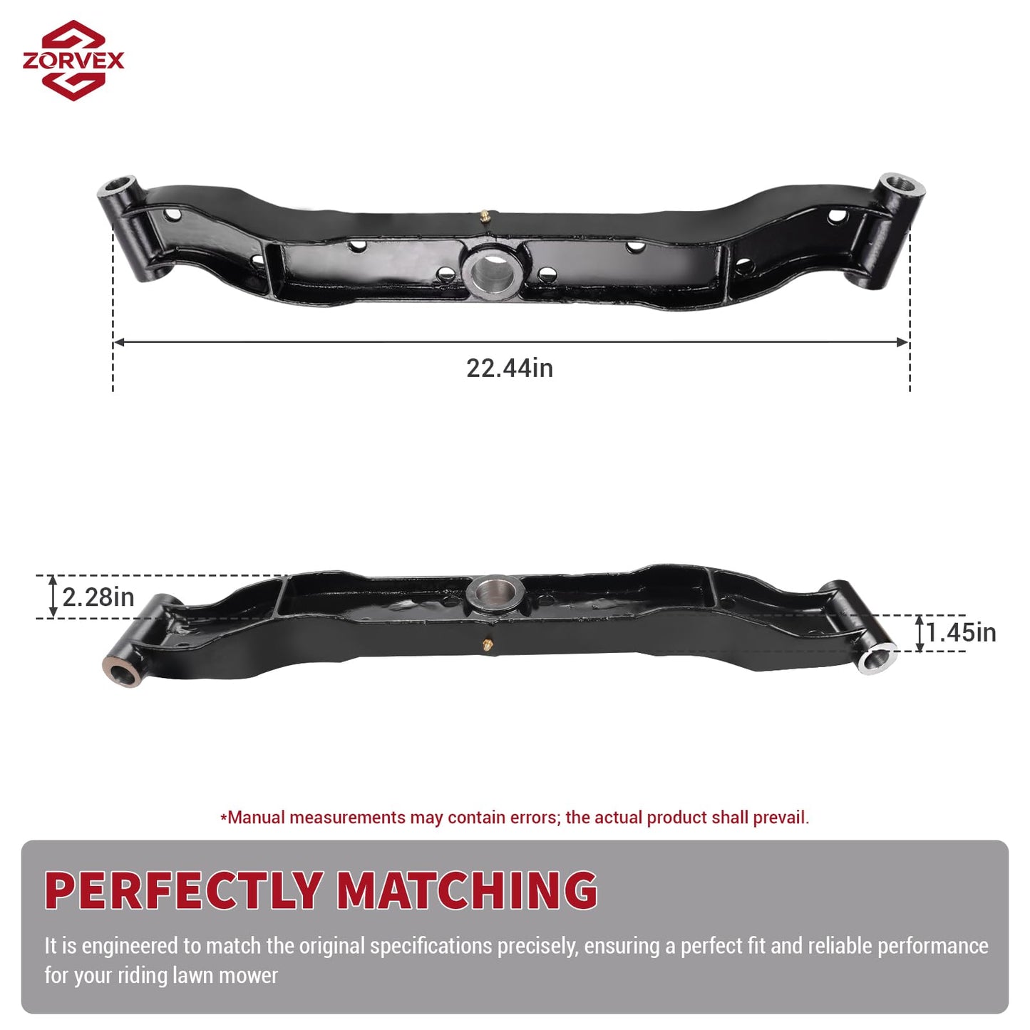 GY20532 Front Axle Pivot Bar Compatible with John Deere G100 and L100 Series L100 L105 L107 L108 L110 L111 L118 L120 L130 G110, Heavy-Duty Cast Iron, Replaces GY20532BLE