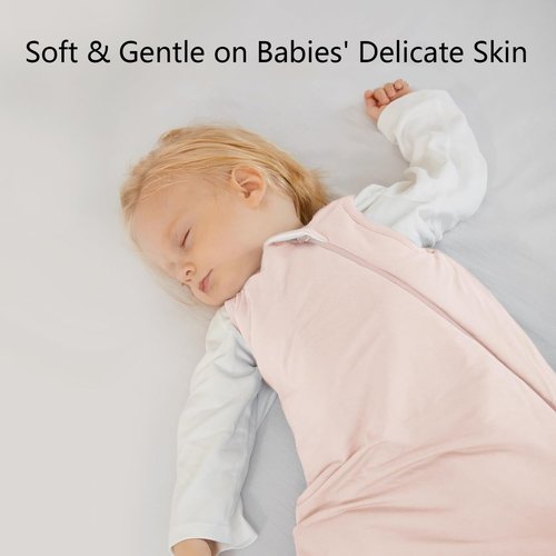 BubblePanda Bamboo Sleep Sack - Soft 2-Way Zipper Toddler Blanket for 6-12 Months (1.0 Tog)
