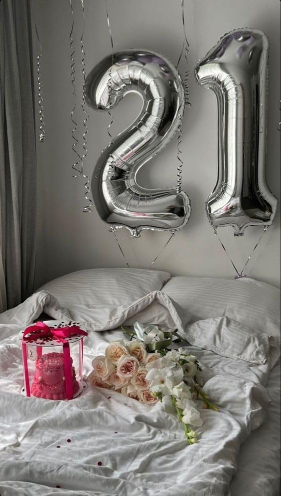Silver Number 1 Balloon - 40 Inch First Birthday Decoration for Boys & Girls | Shiny Silver Party Supplies