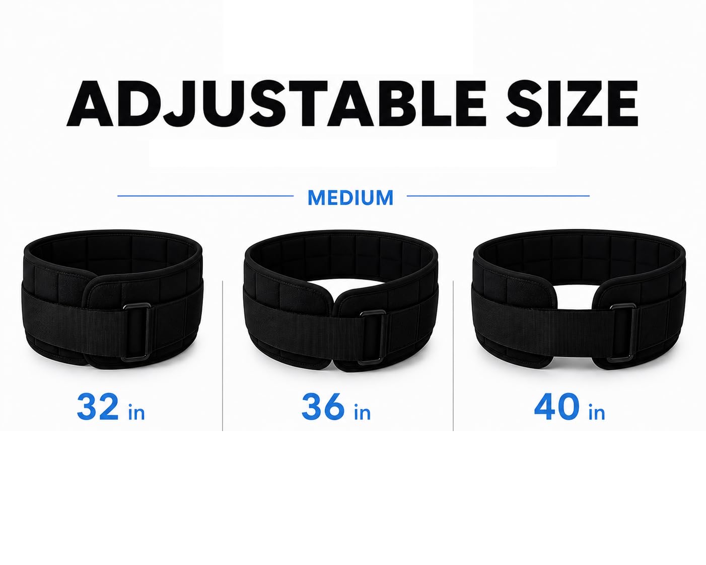 W8FIT Adjustable Weighted Belt for Men & Women – Rucking Belt for Walking, Hiking & Strength Training (8 LB Medium)