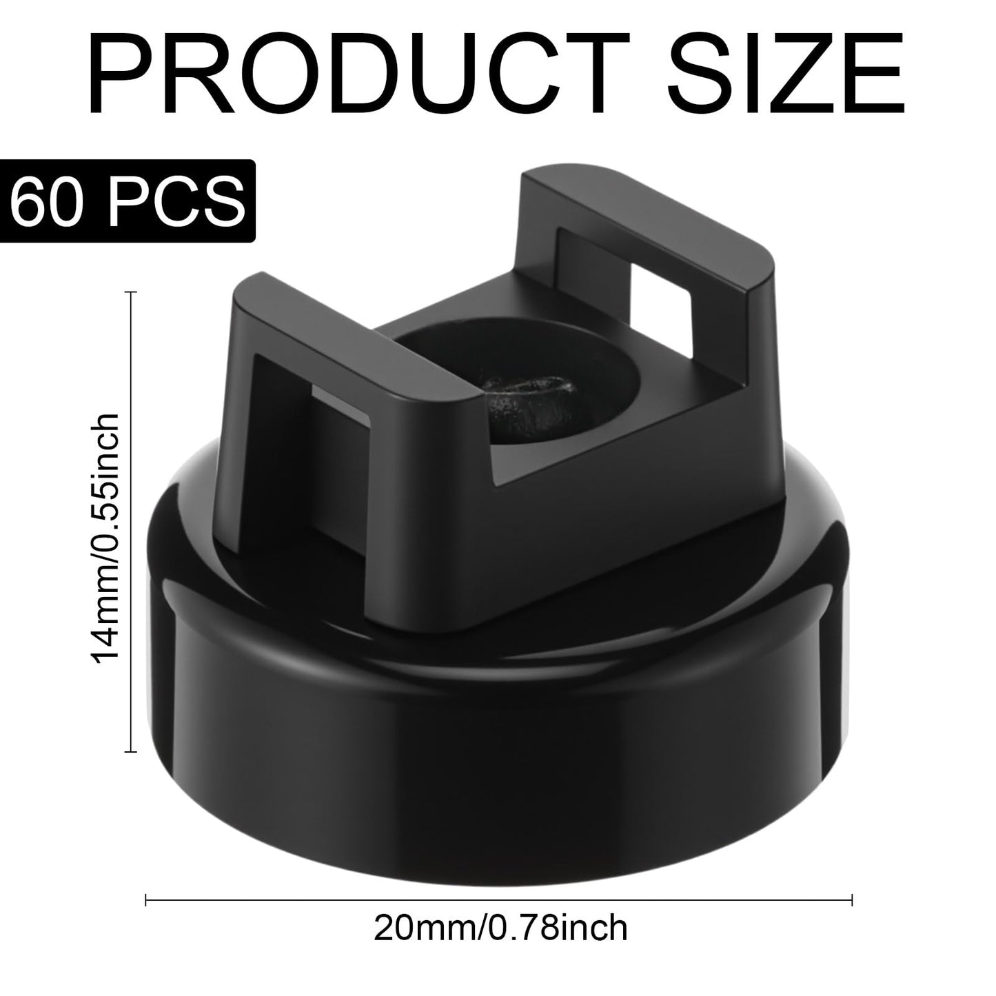 Yookeer 60 Pieces Magnet Zip Tie Mount 22 mm Heavy-duty Magnetic Zip Tie Mounts 22LBS Strong Multipurpose Wire Cable Holder Mount for Home Office Wire Management Marine Electrical Wiring