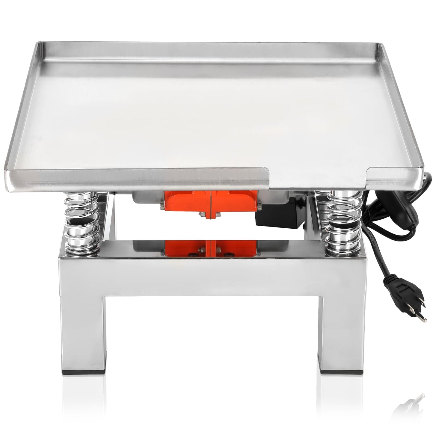 35×35cm Concrete Vibration Table, 110V Small Vibrating Test Bench Stainless Steel 44 lbs for reducing material gaps and increasing concrete compactness