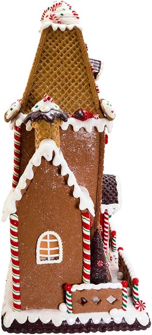 Kurt S. Adler | 16" Fancy Claydough Gingerbread House Tablepiece - Festive Holiday Decor