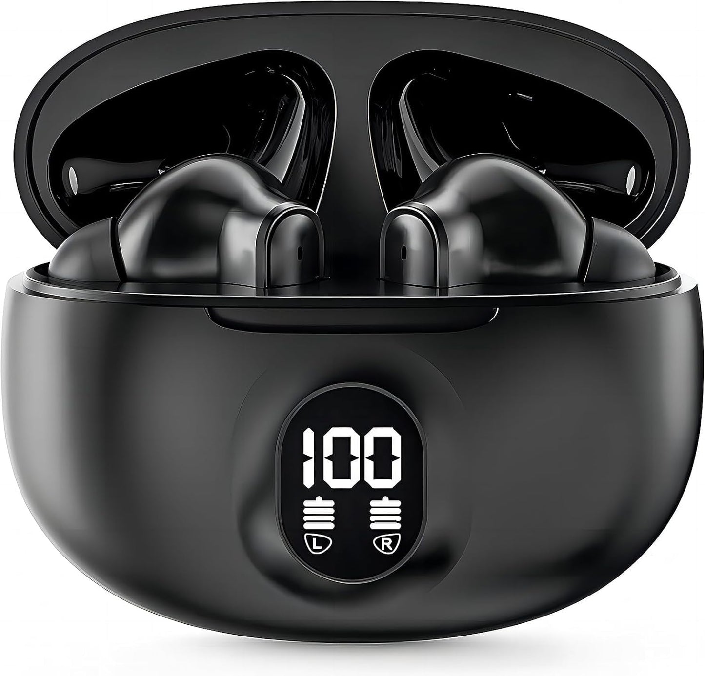 DCBCODGAL 30H IPX7 5.3 Wireless Earbuds, Bluetooth Headphones Playtime Ear Buds with LED Power Display, Waterproof