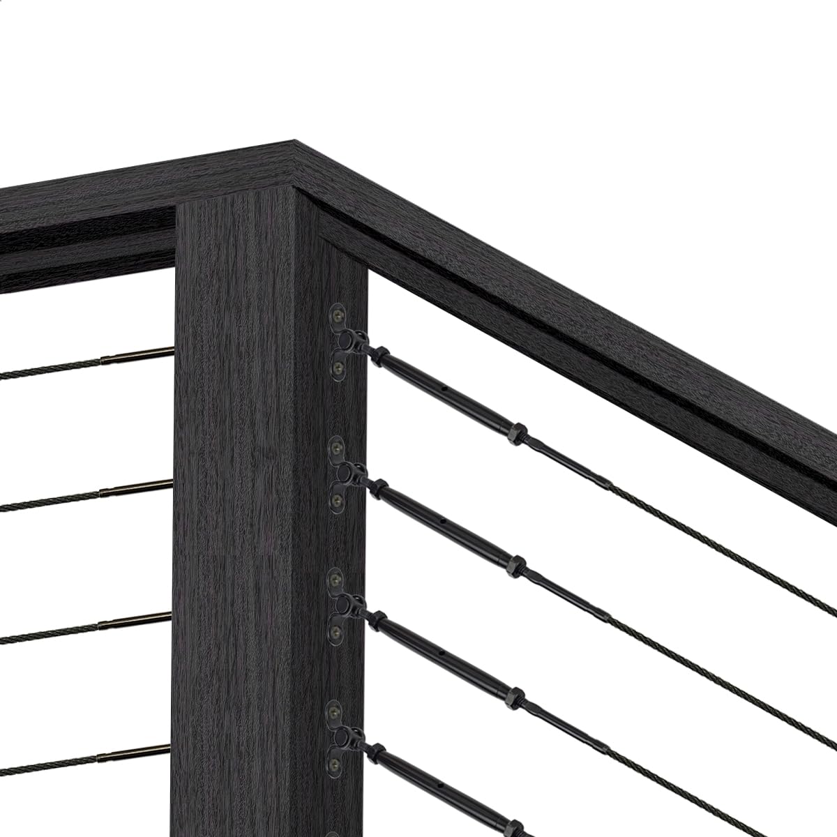 Toukioo Black Cable Railing Hardware Kit, for 3/16 Cable Railing System for Wood Posts, Stainless Steel Swage Toggle Turnbuckle 10 Pairs