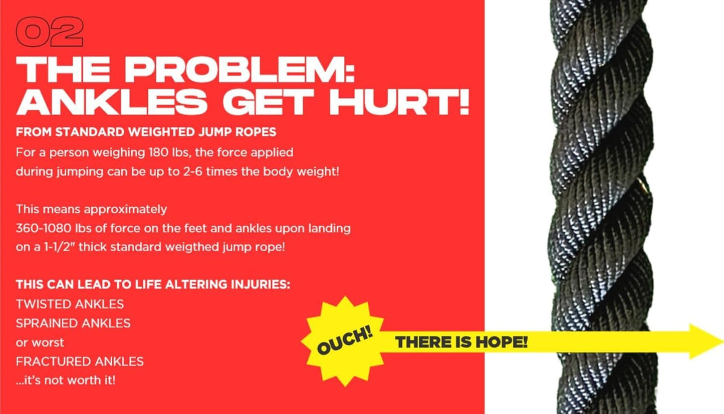 Patented FLATROPE 5lb Weighted Jump Rope, Heavy Flat-Mesh Design to Reduce Ankle Injury, 120” Adjustable Strength-Training Rope for Muscle Building, Conditioning & HIIT, Home Gym Fitness Equipment for CrossFit, HYROX, Spartan, DEKA Athletes, Black