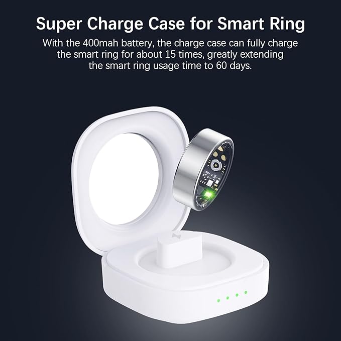 Smart Health Rings for Women Men, Fitness Tracker with Heart Rate, Blood Oxygen, HRV, Sleep Tracker, Step Tracker, No Subscription Fee, IP68 Waterproof Smart Ring for iphone & Android (Silver 13#)