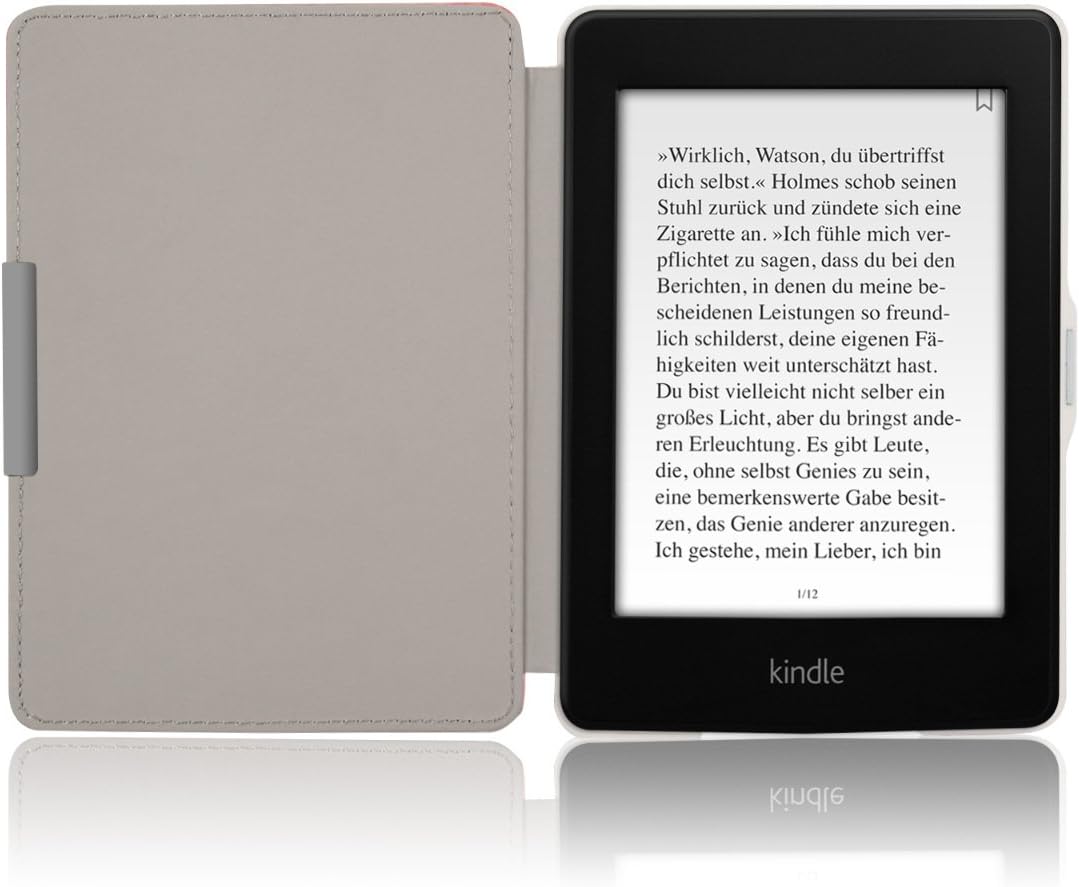 Be Happy Kindle Paperwhite Case - Stylish Cover in Pink, Violet & Coral