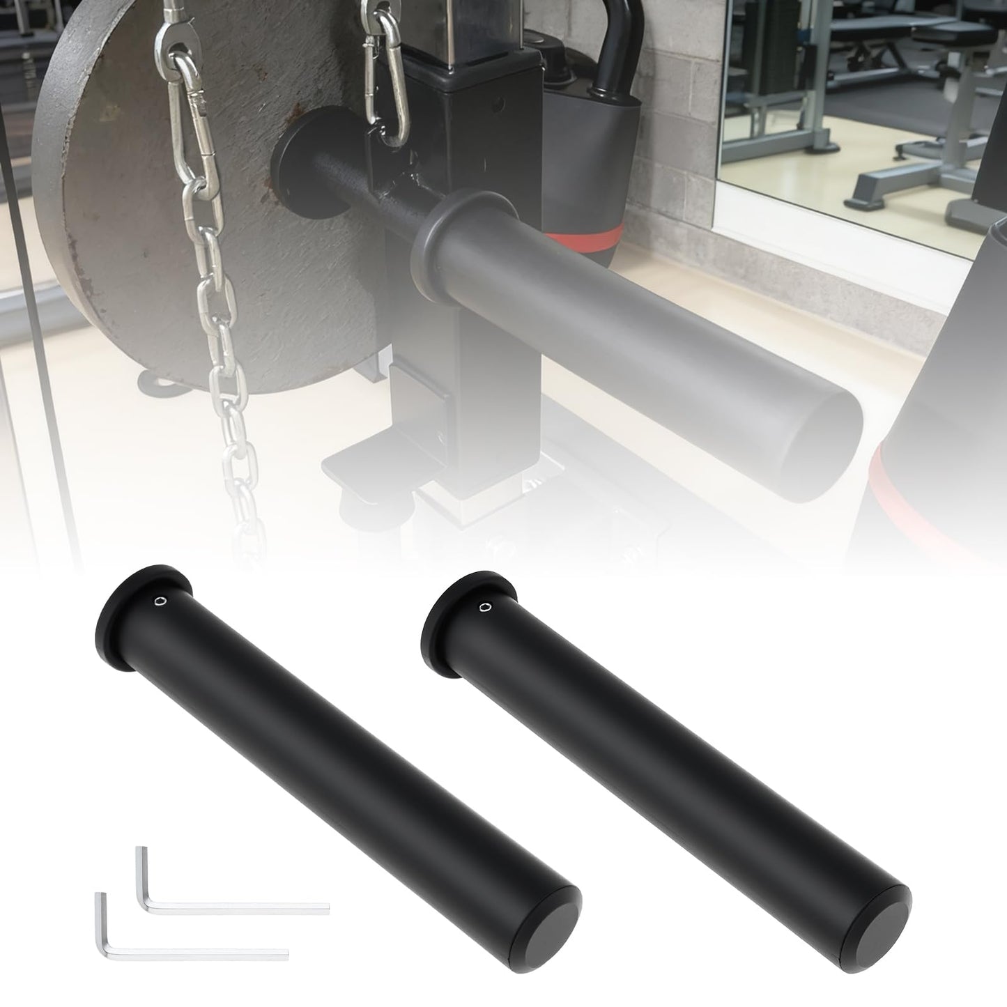 Tobefore 11-inch Olympic Adapter Sleeves - Heavy-Duty Nylon Converters for 1-inch to 2-inch Standard Barbells and Dumbbells, 600-pound Capacity, Includes 2 Sleeves with 2 Wrenches