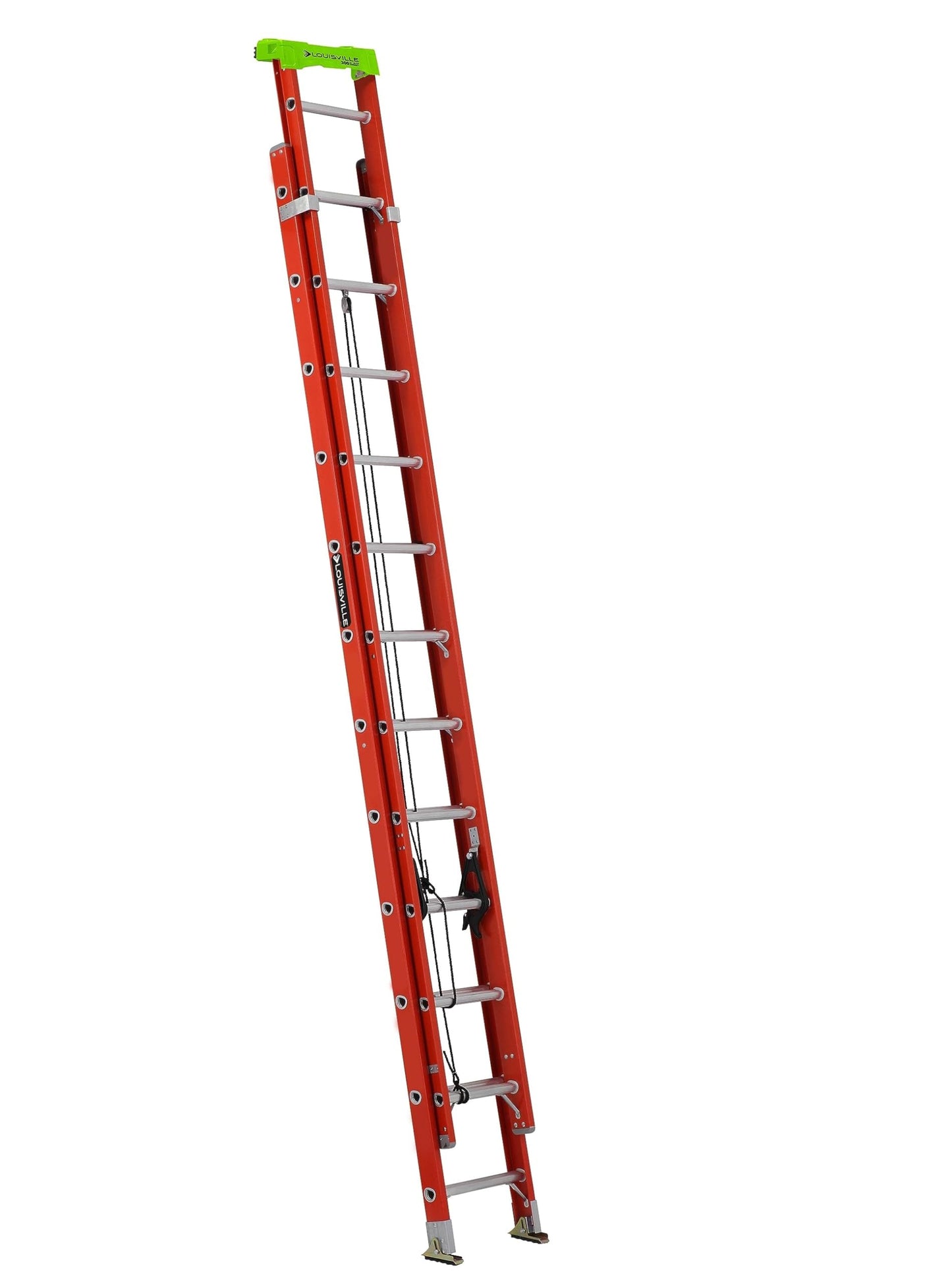 Louisville Ladder 24-Foot Fiberglass Extension Ladder, 300-Pound Capacity, L-3022-24PT, Red & FE3216 Fiberglass Extension Ladder 300-Pound Capacity, 16-Foot, Type IA, Orange