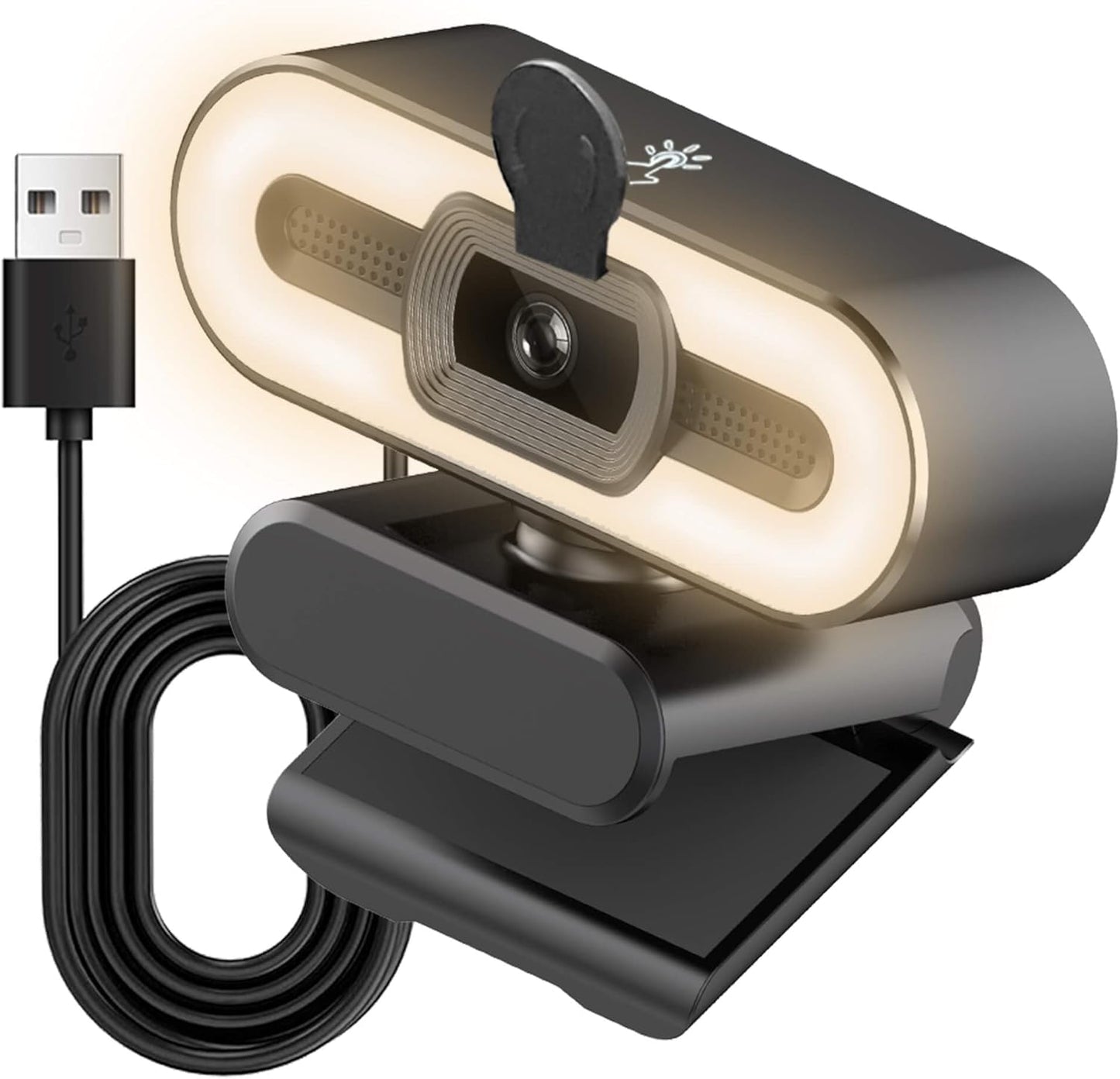 Generic 2K USB Webcam with Light for PC Laptop Computer Desktop MacBook