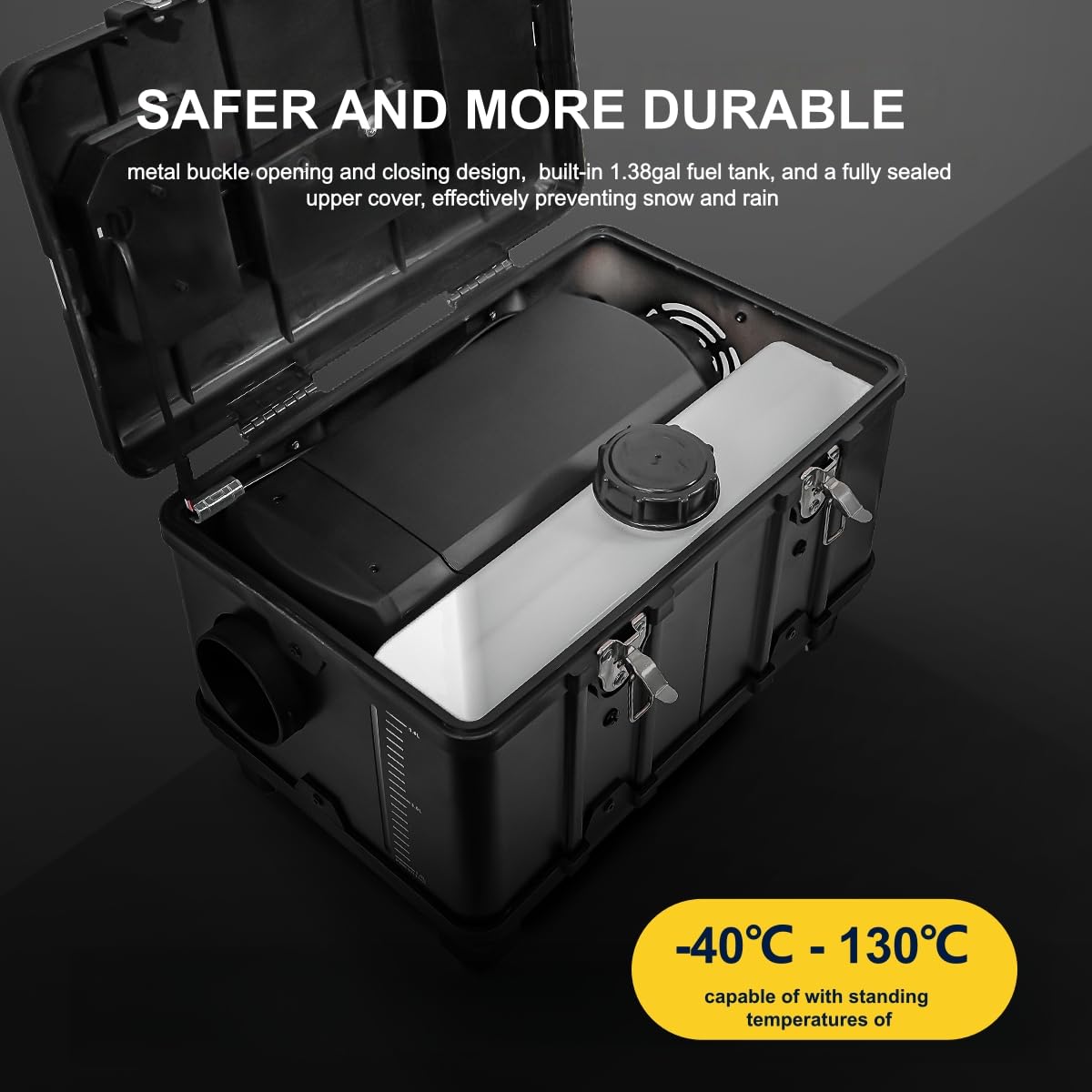 8kW Diesel Heater, 5L Toolbox Compact Portable Diesel Air Heater, 12V/24V/110V ALL IN ONE Fast Heating, with APP Control, Ventilation Mode, Parking Heater for Cars RV Camper Tent Garages
