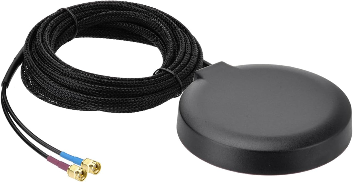 Superbat 4G 4G LTE Cellular GPS Adhesive Magnetic Mount Combination Antenna with SMA Male Connector for LTE Industrial