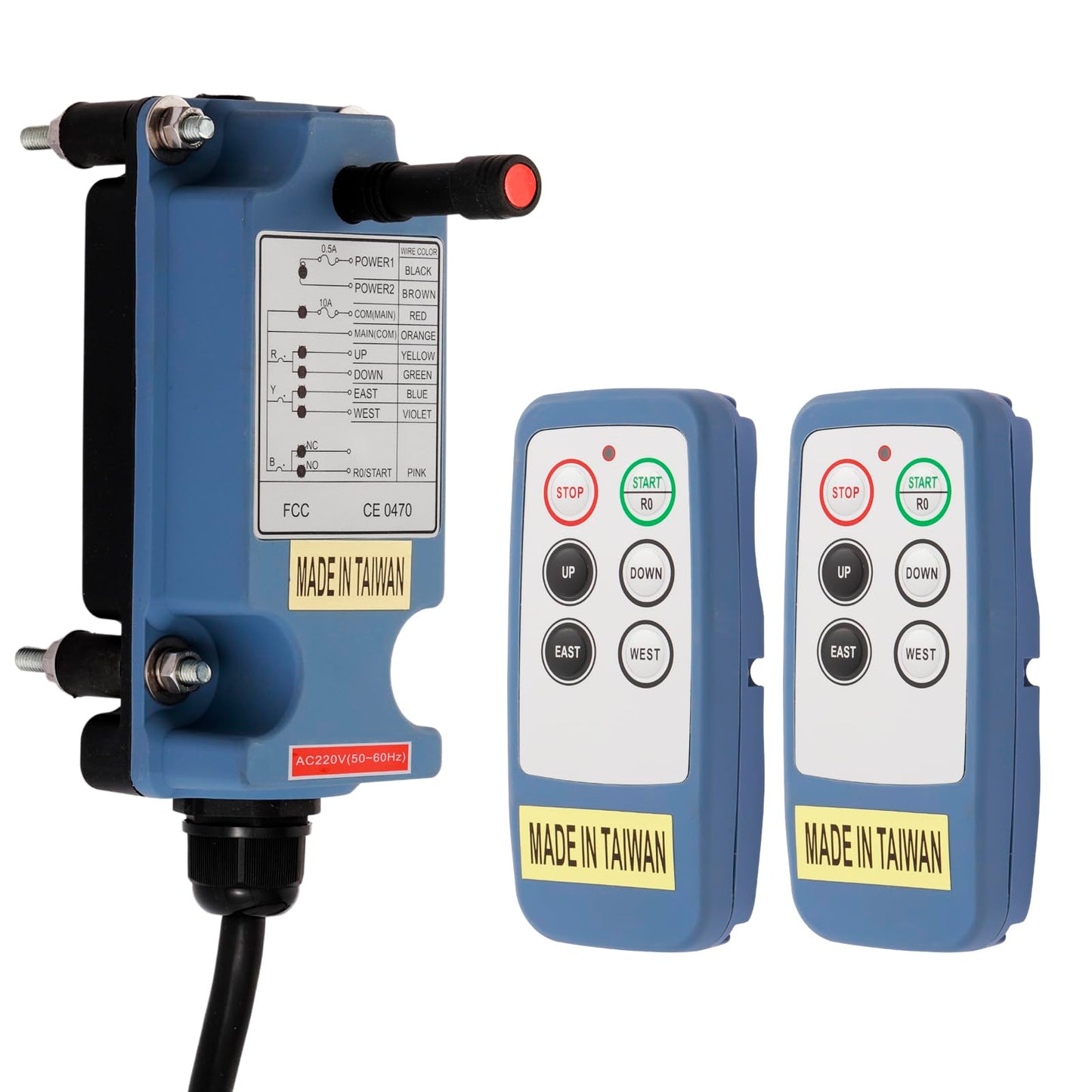 SAGA-L6 Mini Wireless Crane Remote Control 2 Transmitters 12-24V Receiver