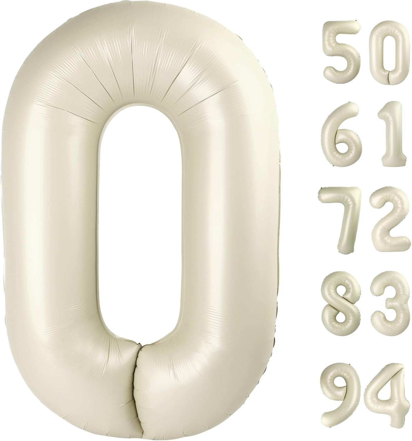 Regine Switzerland Cream Number Balloon - 40 Inch Birthday Decoration for All Ages | Perfect for Parties