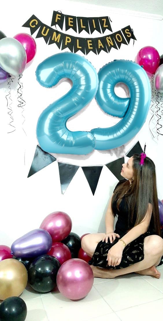 Pastel Blue 40-Inch Number 9 Balloon by [Brand Name] - Perfect for Birthdays, Weddings & Graduations