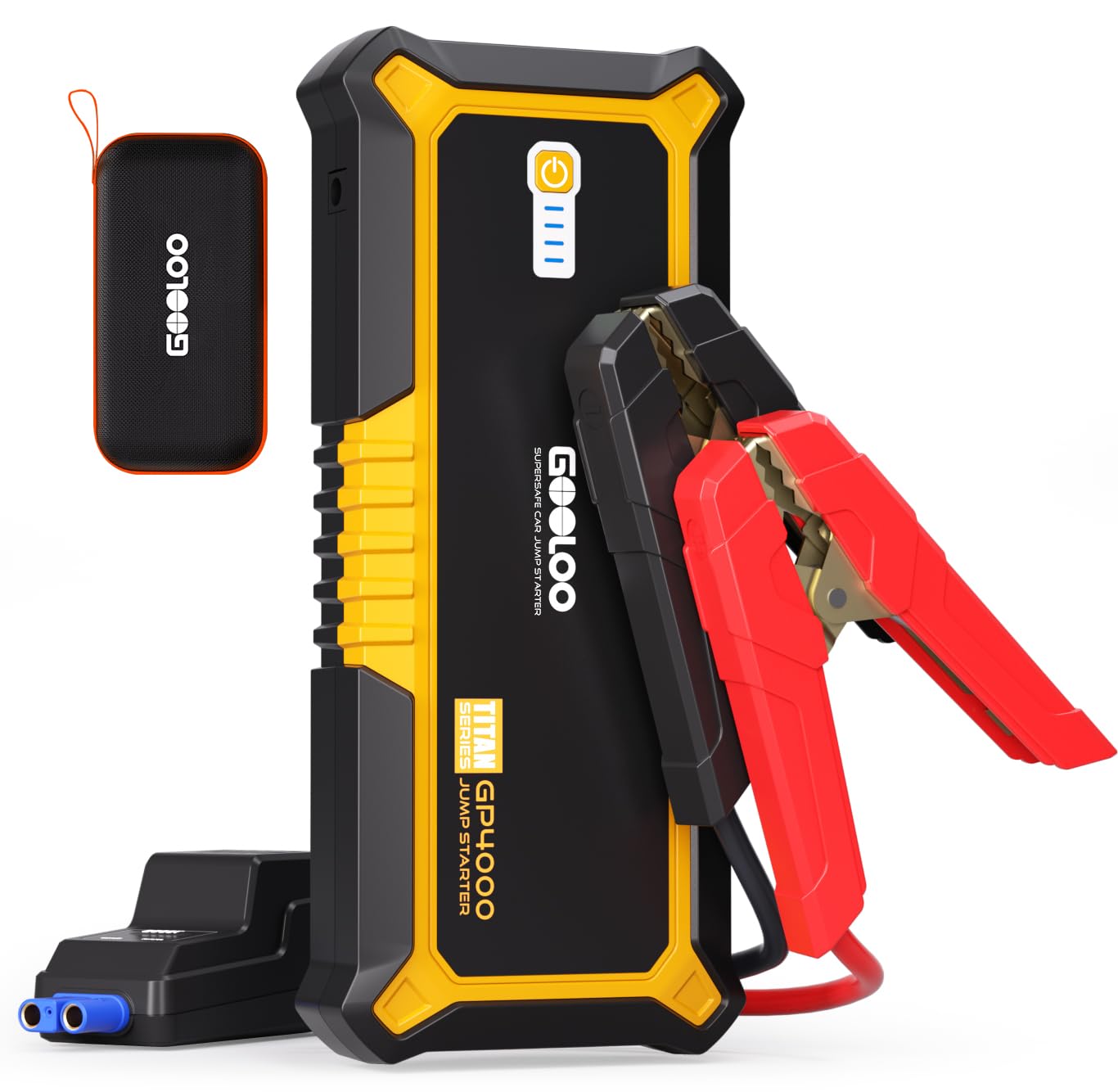 GOOLOO GP4000 Jump Starter 4000A Peak Car Starter (All Gas,up to 10.0L Diesel Engine) SuperSafe 12V Lithium Jump Box,Auto Battery Booster Pack,Portable Power Pack with USB Quick Charge and Type C Port