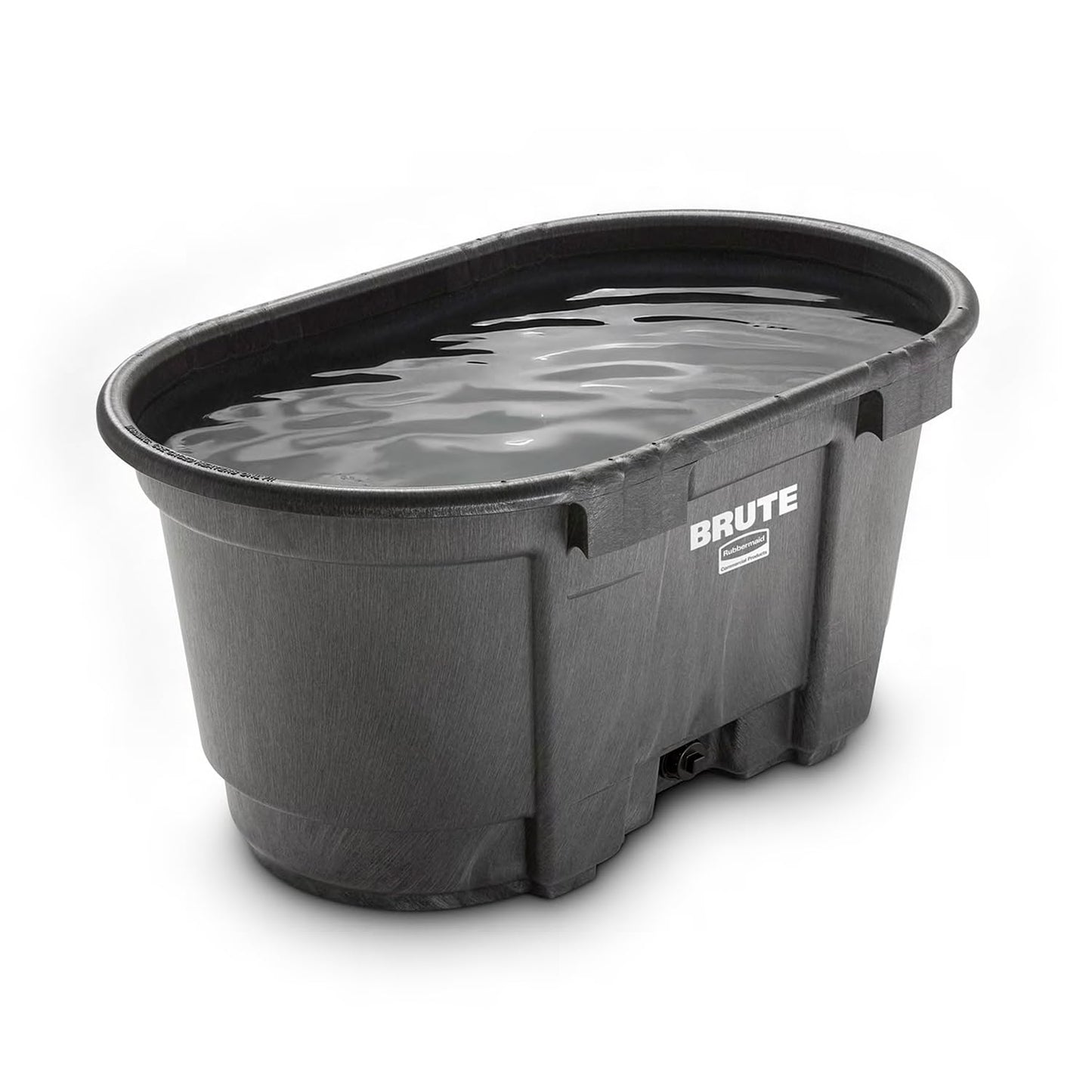 Rubbermaid Commercial Products Stock Tank 100-Gallons Structural Foam Heavy Duty Container for Livestock/Animal/Cattle Feed & Water Outdoor Homemade Pool/Hot Tub/Bathtub & Pet Cleaning/Dog Wash
