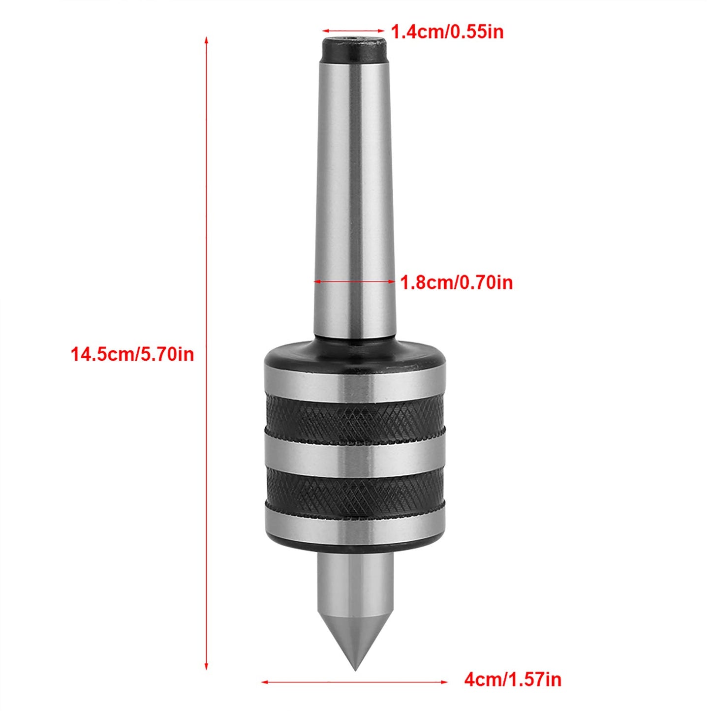 AUNMAS MT2 Live Revolving Center, High Medium Turning Tools Parts for Lathe Tailstock Machine High Speed Turning, 0.01 Accuracy