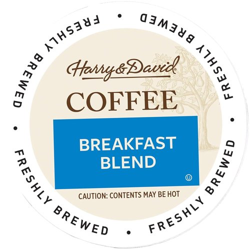 Harry & David Breakfast Blend Coffee - Medium Roast Single Serve Cups for Keurig | 18 Count