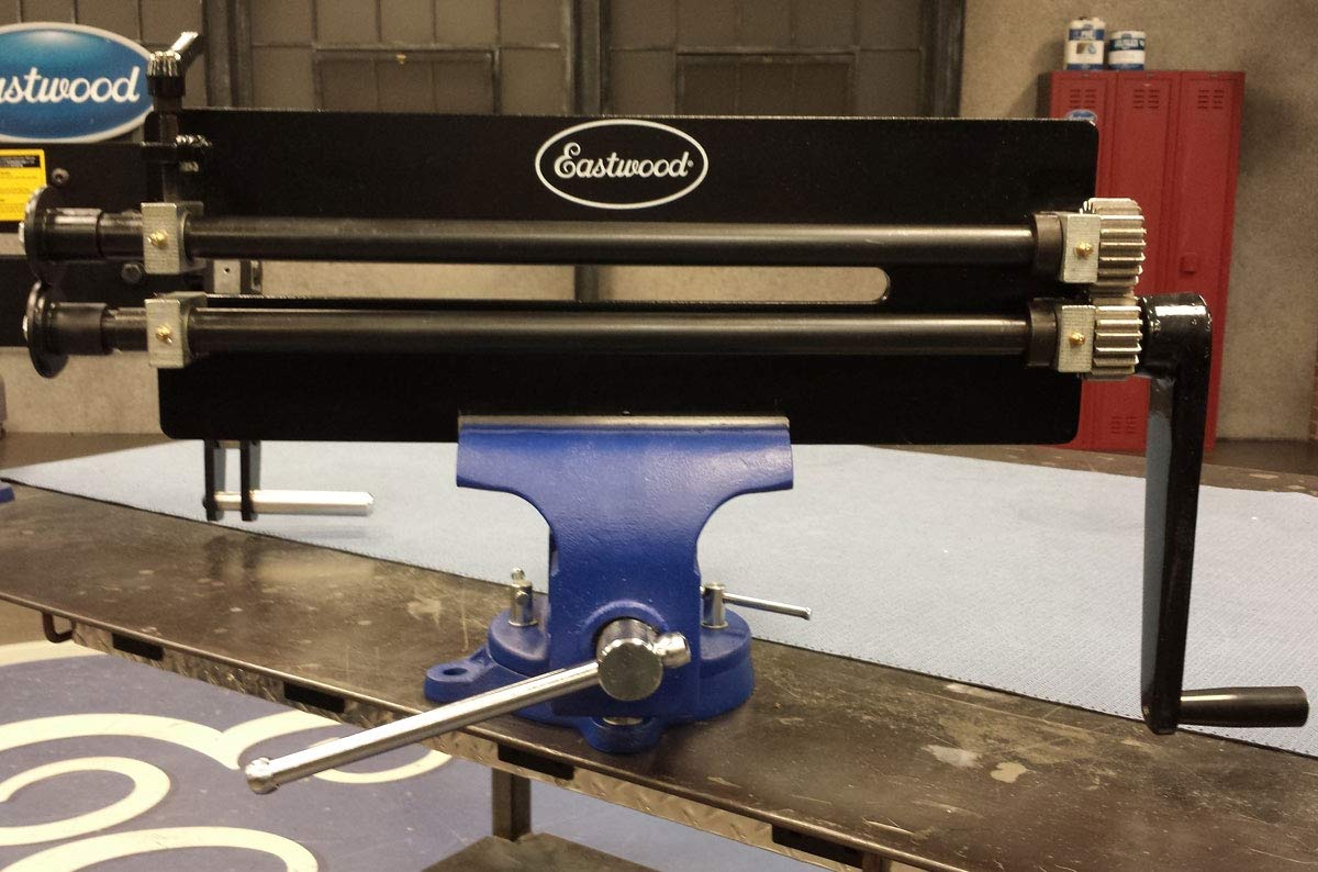 Eastwood Metal Fabrication Bead Roller with Dies | Generous 19 inch Throat Industrial Bead Roller | 18 Gauge Sheet Metal Rotary Forming Machine | Durable Construction