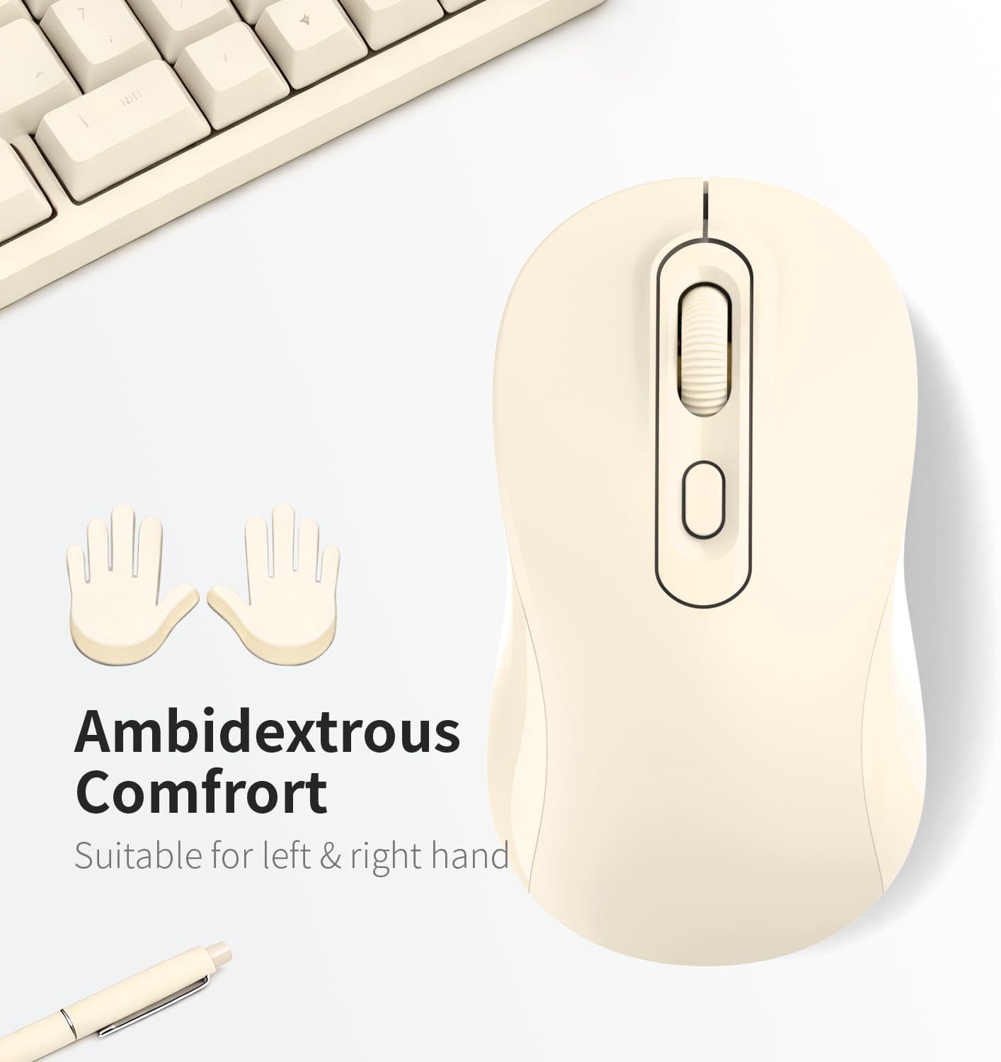 TvvTvvT 2026 4 (800/1200/1600), Wireless Mouse, New Model, Silent Click Ergonomic Design, Portable, Buttons, Adjustable