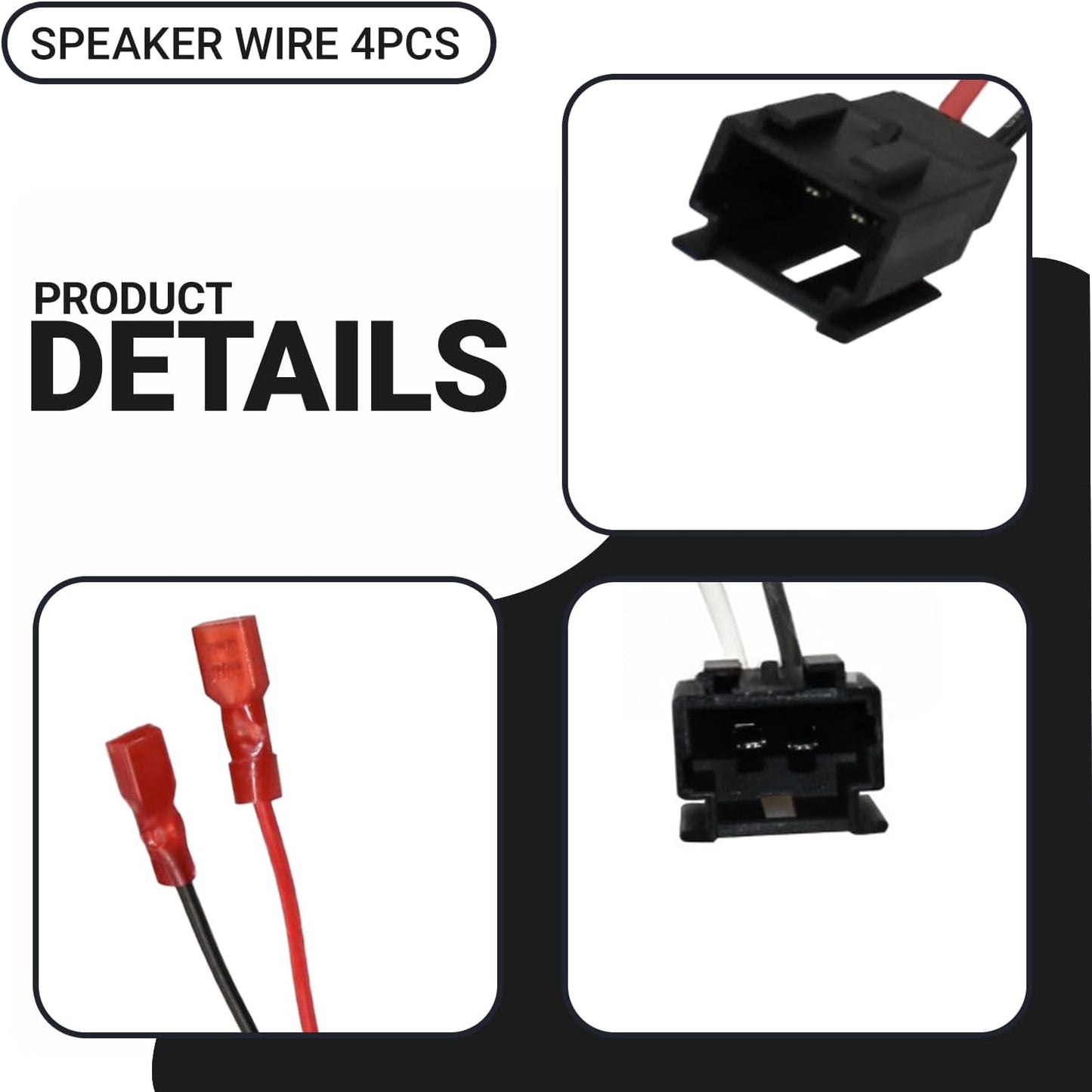 YYTQP 4 PC2-821 C2 1999-2015 PCS Door Speaker Wiring Harness, Audio Speaker Wire Cable Compatible with Peugeot Citroen