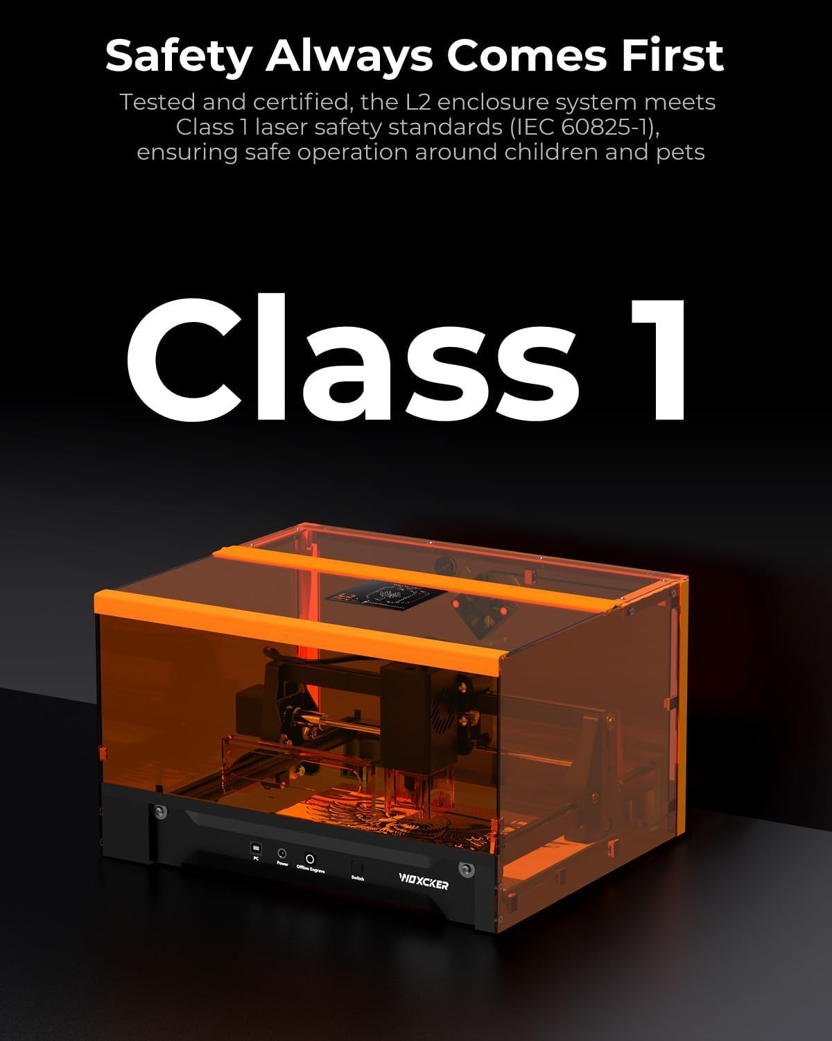 Laser Engraving and Cutting Machine, 10W 360° Enclosure Laser Engraver Pre-Assembled High-Precision for Metal Wood Acrylic Leather Glass Stainless Steel Beginner-Friendly (Class 1 Output 10000mW)