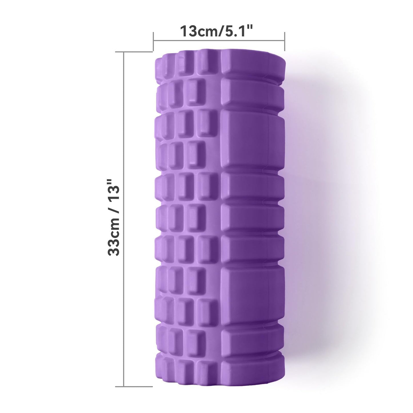 Krightlink Foam Roller for Muscle Massager, Patented 13" High Density Exercise Roller for Muscle and Myofascial Trigger Point Release, Yoga, Back Roller for Fitness, Yoga (Purple)
