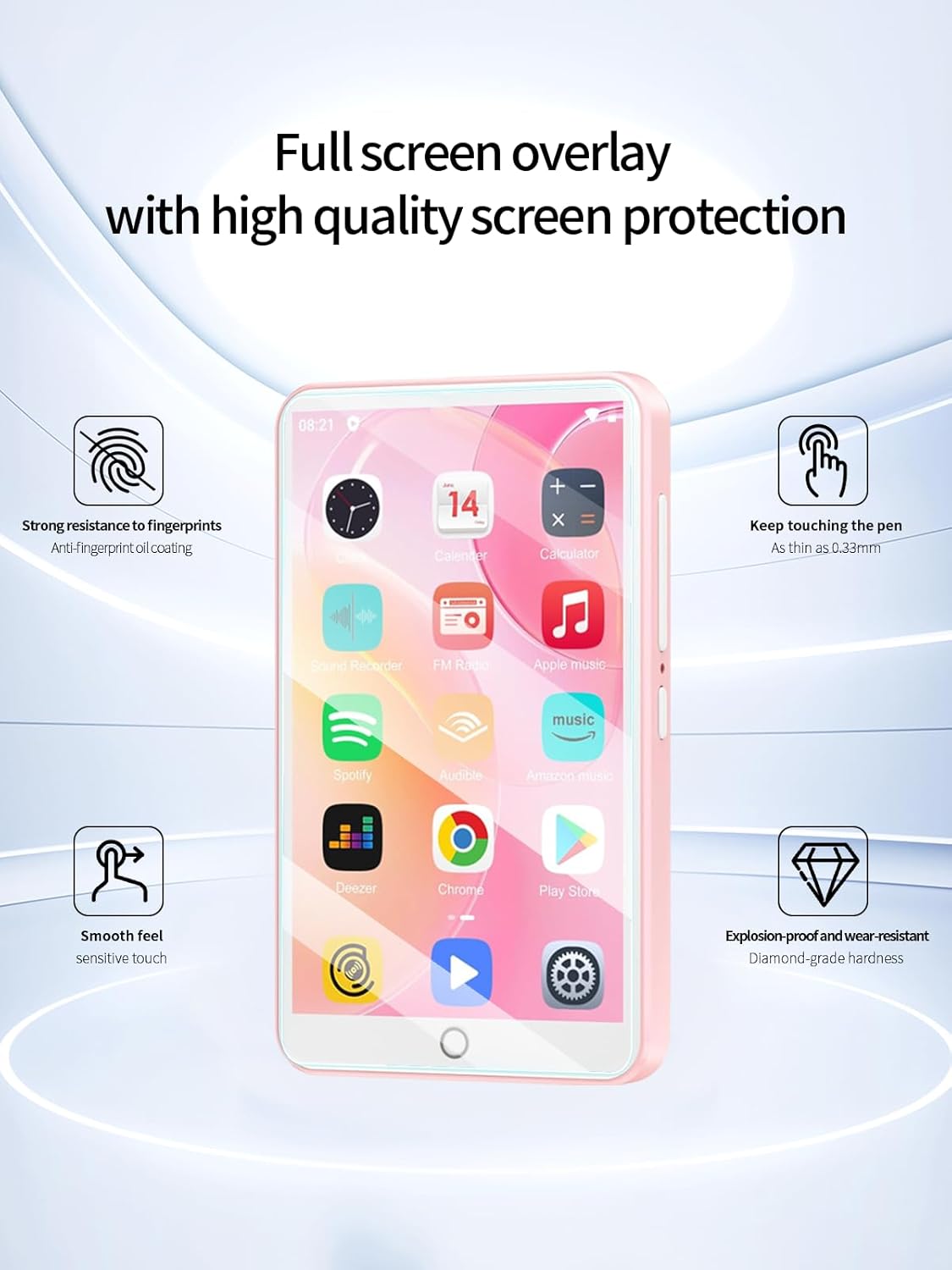 UYRUREL M303-Pro-2 MP3 4.0" 3 Pack. Screen Protector for Oilsky Player Touch Screen, High-definition Scratch Resistant