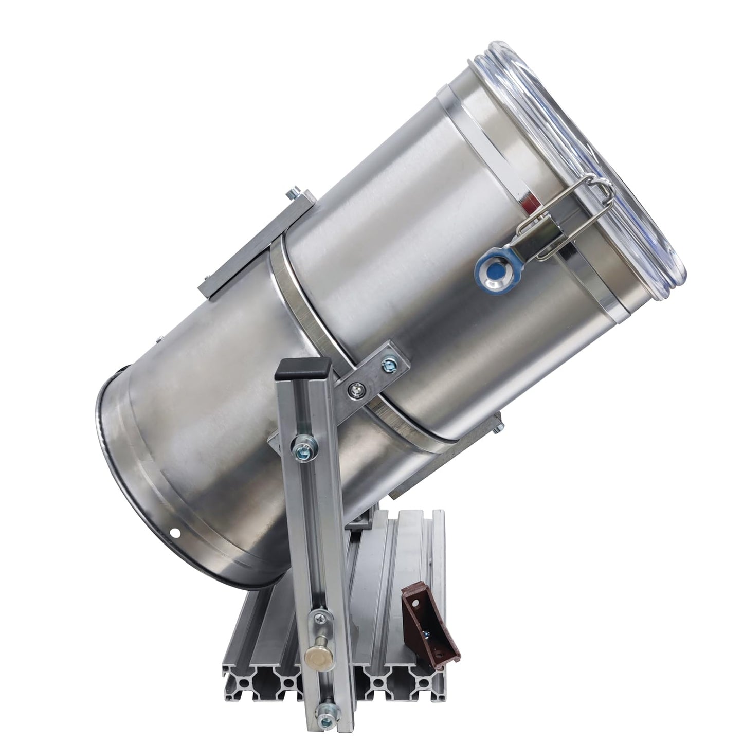 PreAsion 110V 60W Laboratory Mixing Machine for Pellet and Powder - 0.1-3kg Capacity 416/304 Stainless Steel with Timer & Tilting Discharge