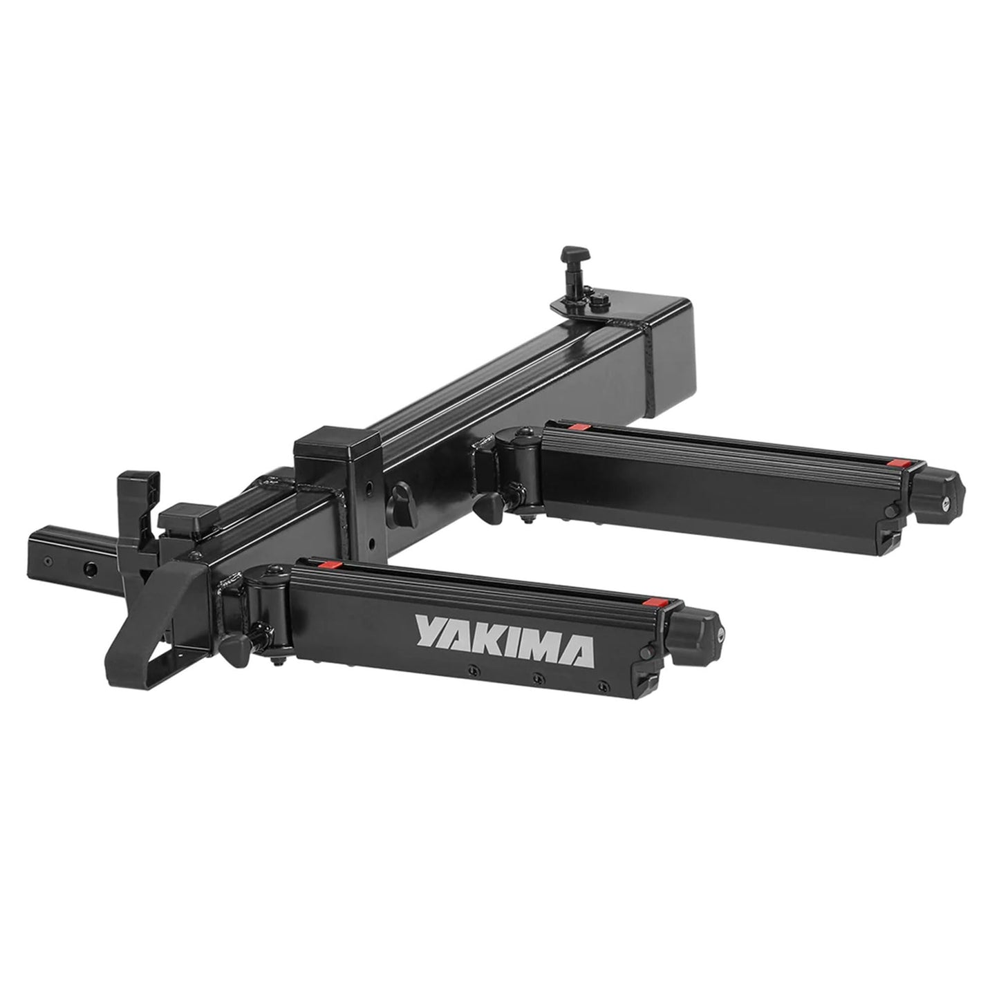 Yakima EXO SwingBase Hitch Rack Bundled with EXO GearLocker Rooftop Box, EXO TopShelf Hitch Base Rack Storage, and EXO GearWarrior Basket Mount, Black