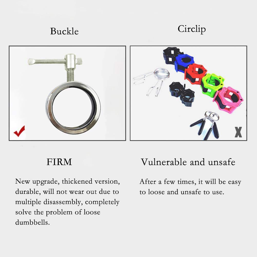 Fox Claw Olympic Barbell Collar for 2" Olympic Bar, Barbell Clamp Clips, Pair of Quick Release Stainless Steel Collars for Workout Weightlifting Fitness Pro Training