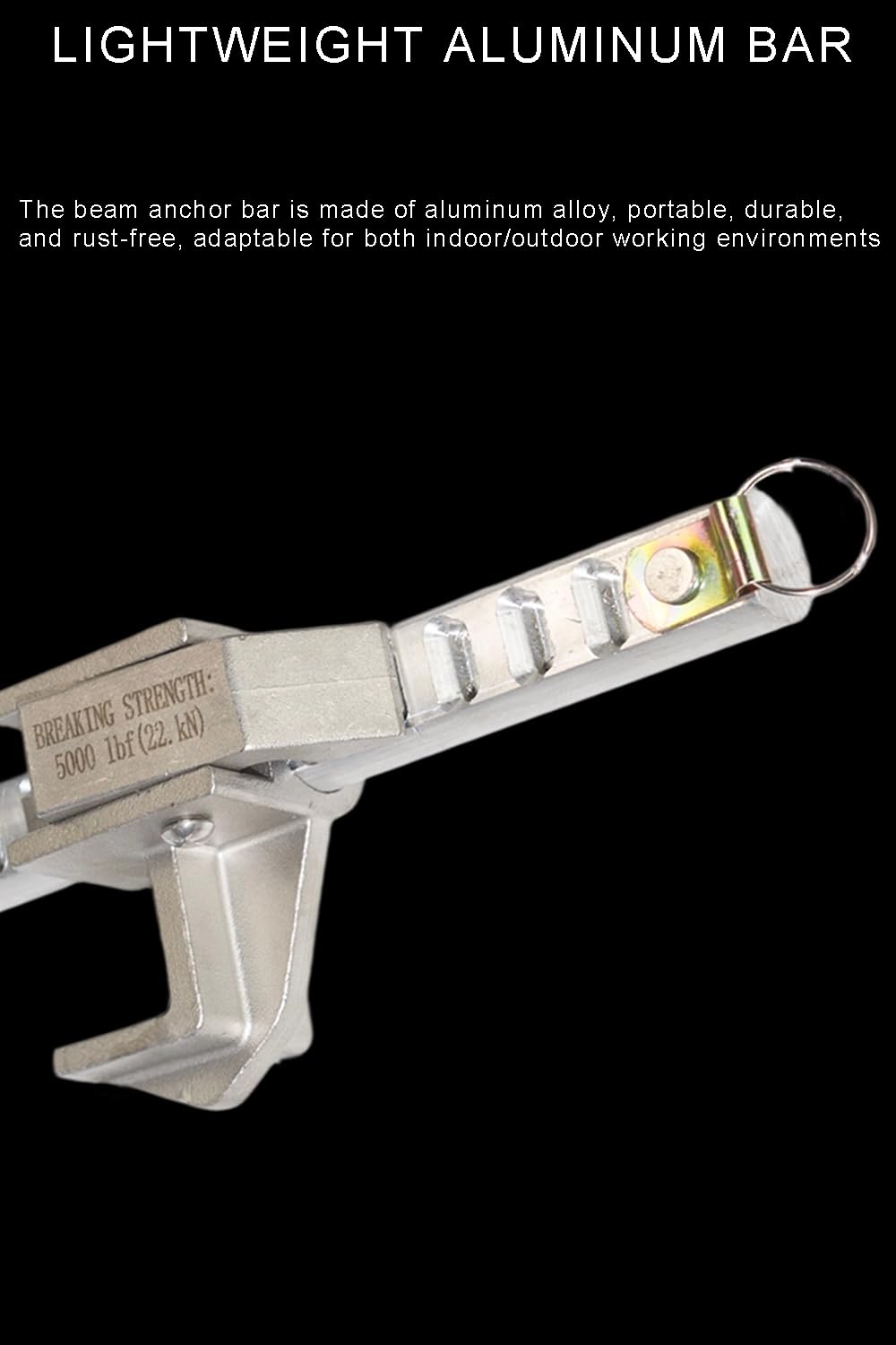 Bucamao Aluminum Horizontal Beam Anchor, Fits 4 to 14.6 Inch, Sliding Beam Anchor Easy Installation | OSHA and ANSI Compliant