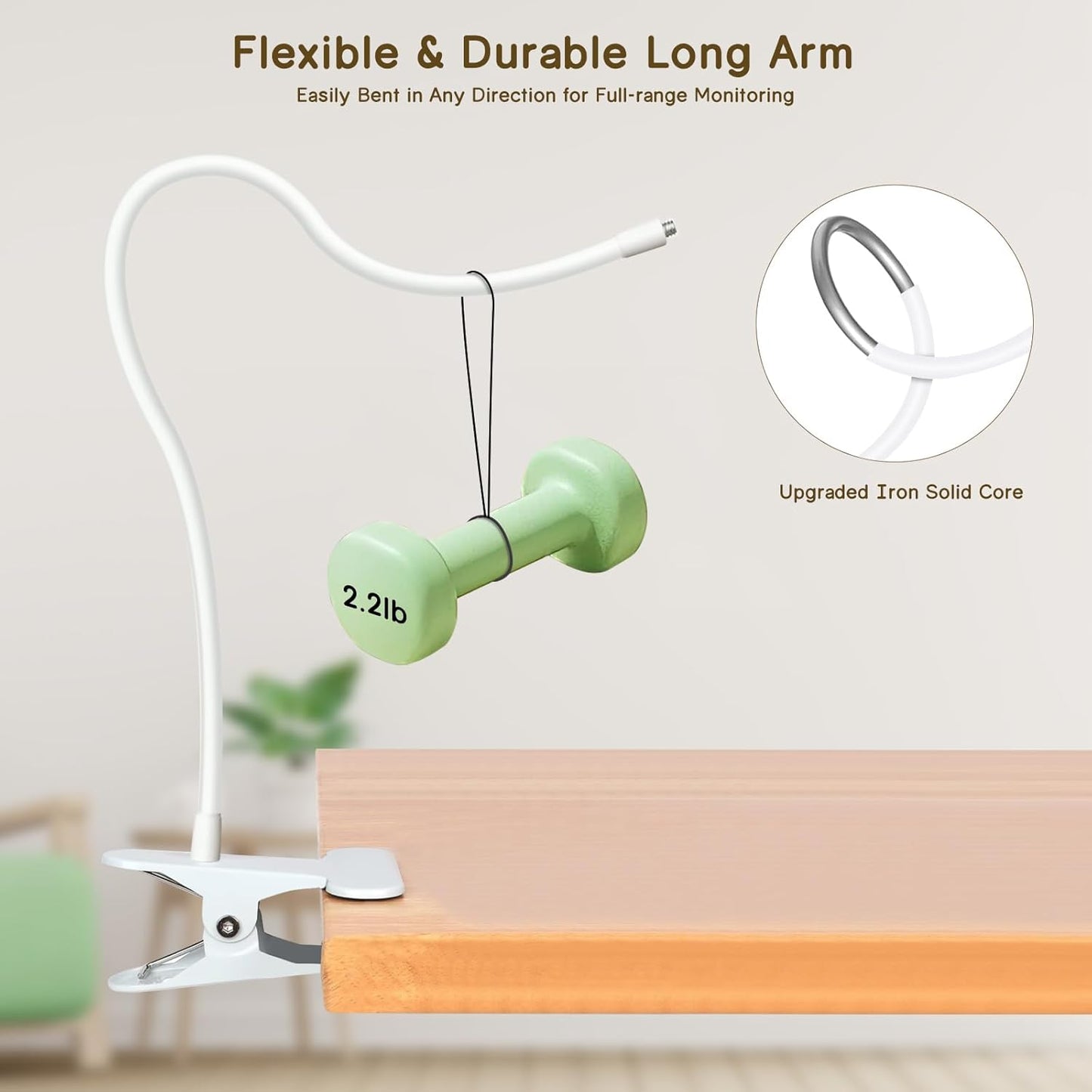 GAHOGA HB6550/HB6560/HB6148/HB6240//HB66/HB6339, SM935E Baby Monitor Clip Mount for HelloBaby ANMEATE Adjustable Clamp