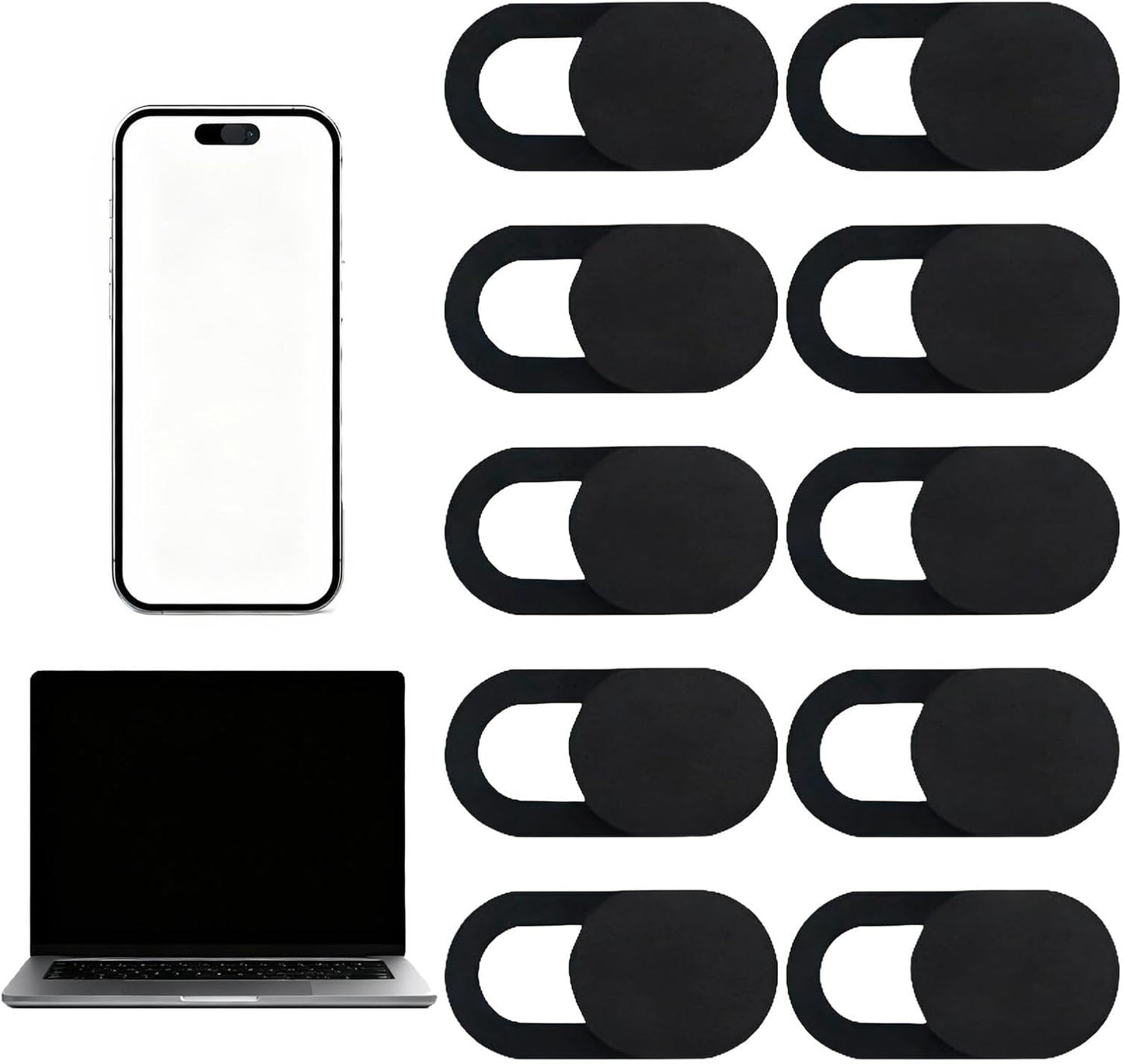 Ksheria 10Pcs Webcam Cover Slide, Thin Web Camera Covers, Laptop Camera Cover Slide, Computer Camera Cover, Camera