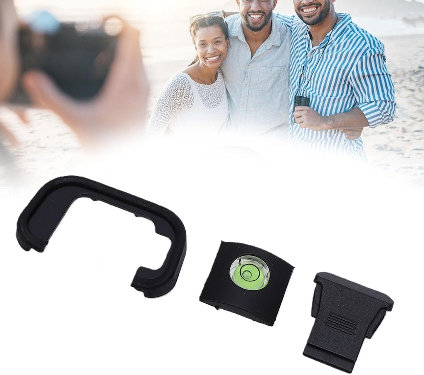 R8 Yunseity Viewfinder Eyecup, Soft Silicone Eyepiece with Hot Shoe Cover and Level for RP Camera, Portable Accessories
