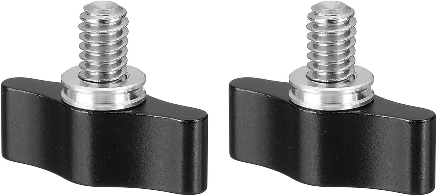 1/4" 0.87", 2Pcs PATIKIL Clamping Screw Knob x Aluminum Alloy t Shaped Camera Thumb Screws for DSLR Flash Bracket Light