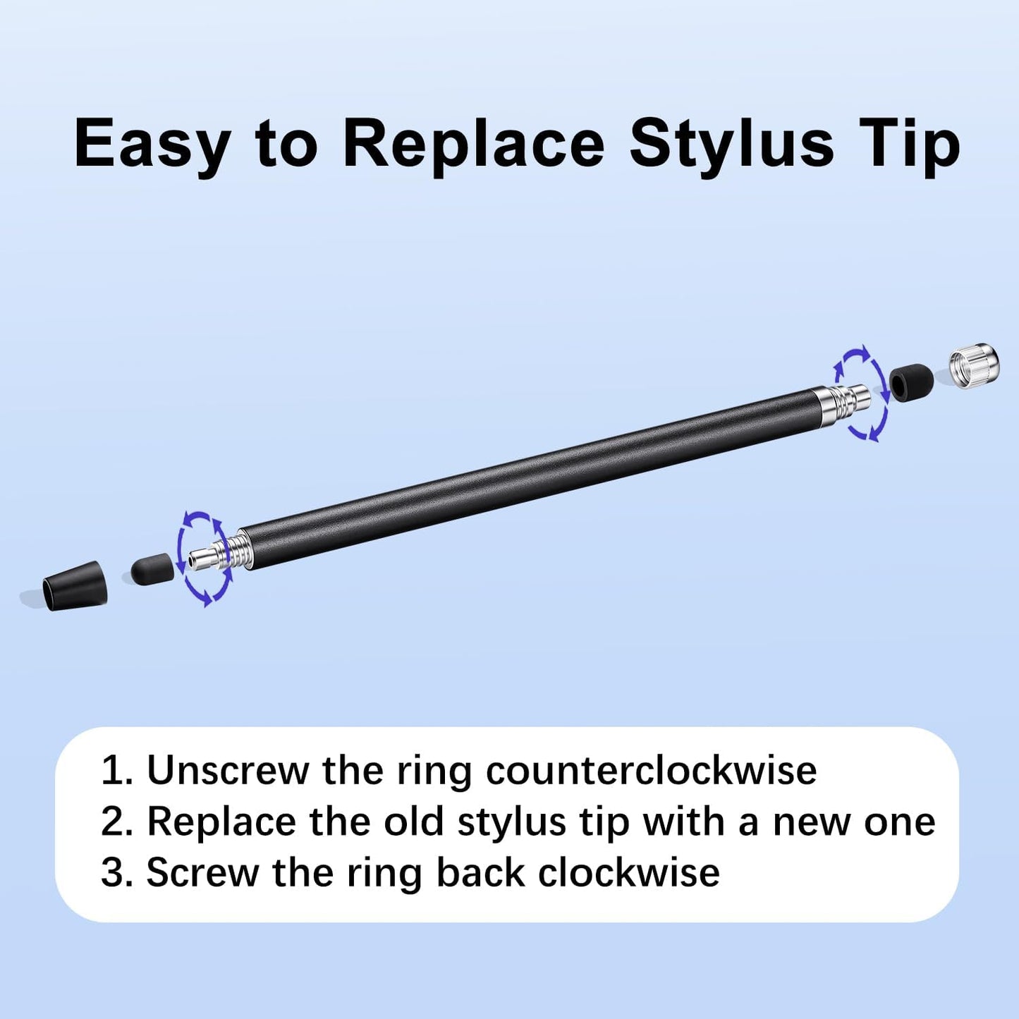 ChaoQ 3pcs Stylus Pen for Touchscreen, High Sensitivity and Precision Stylus Pen for iPad iPhone Android and All Touch