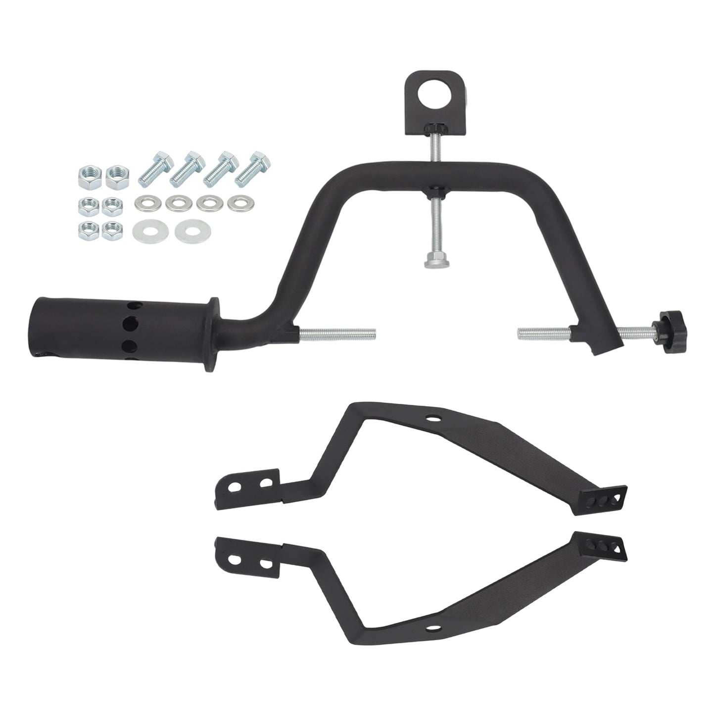motoparty Universal Transmission Holding Fixture for Dodge Chrysler GM Ford, Heavy Duty with Hoist Hook, Fits 2-3/8" Post Engine Stands