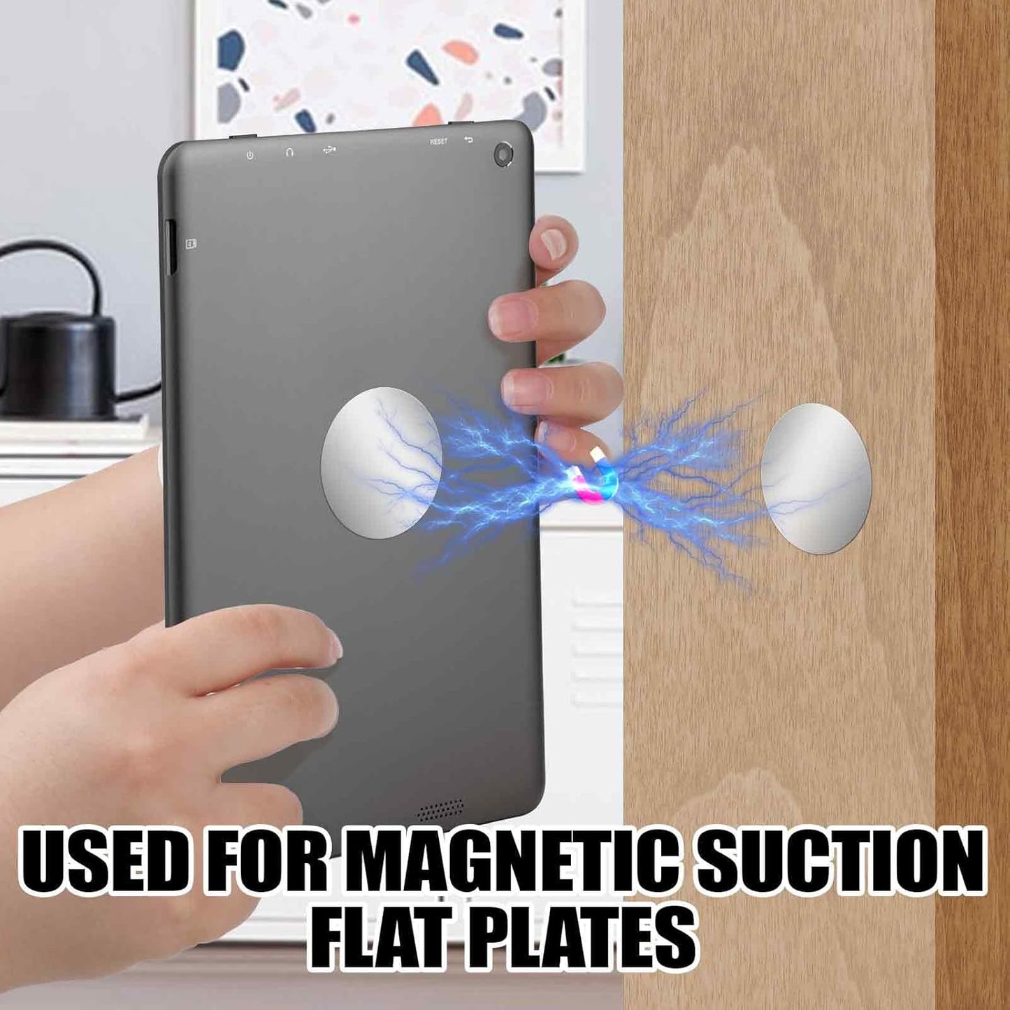 Bewudy 10 Set, Pcs Adhesive Thin Metal Plates (Compatible with Magnetic Mounts), Replacement for Phone Case, Car